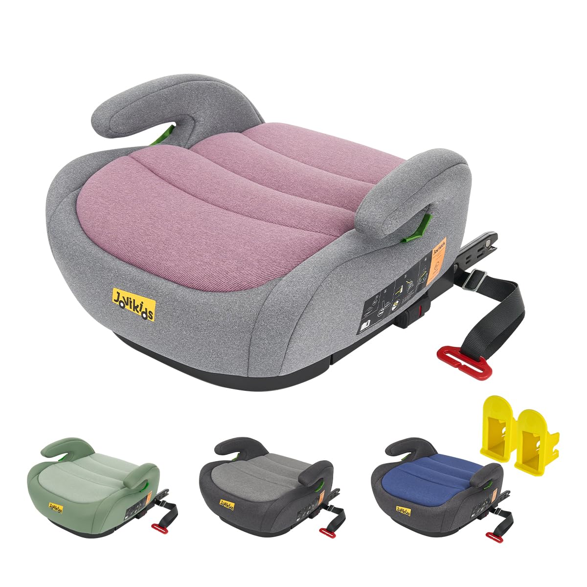 Jovikids ジュニアシート ISOFIX、R129適合 ブースターシート ロングユース、極厚クッション、幼児用車..