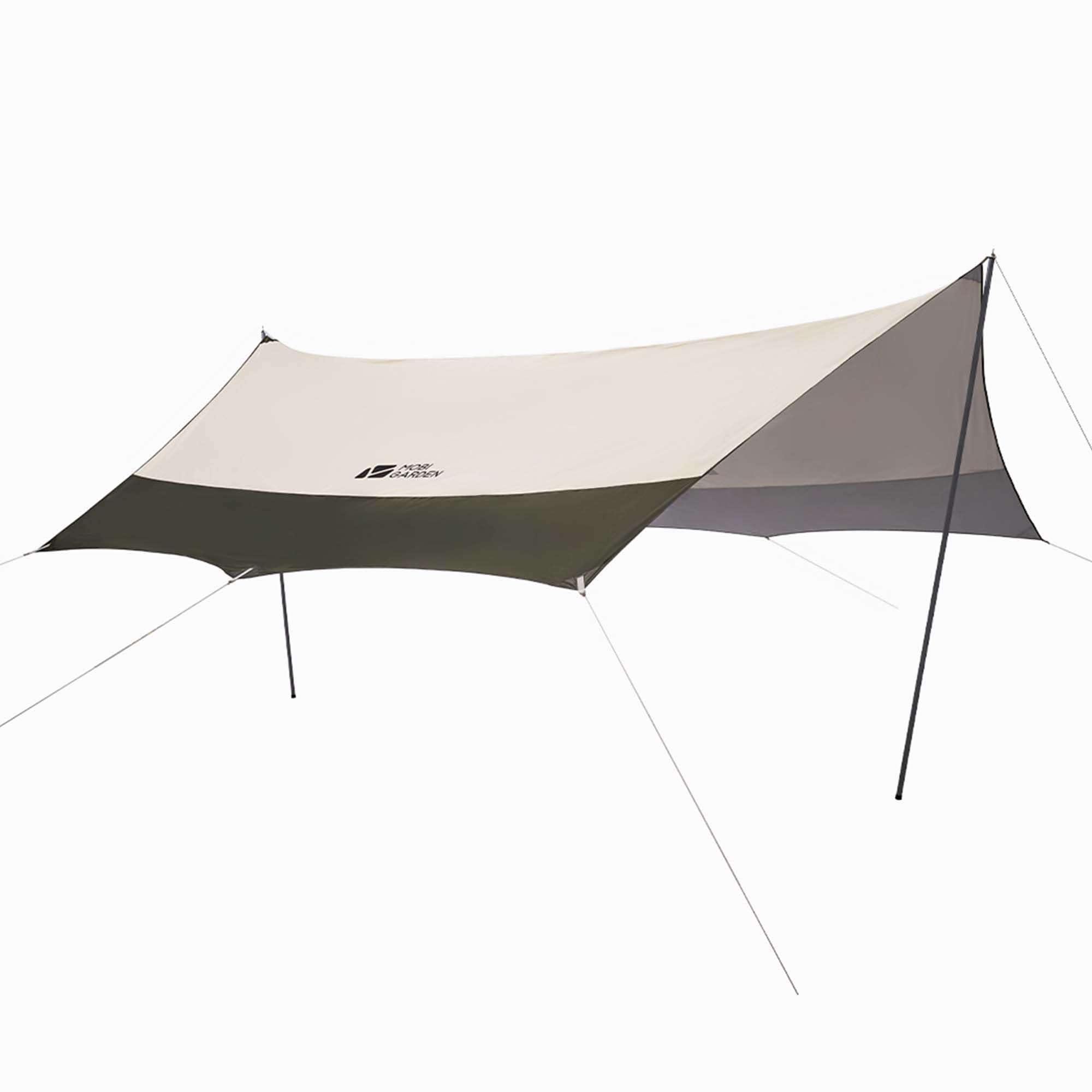 楽天湖南オンラインMOBI GARDEN タープ 防水タープ タープテント 5.2×4.5m 耐水圧3000mm 防雨・防風・日除け 紫外線対策 UVカット キャンプ用品 アウトドア 簡単設置 収納袋付き 持ち運び便利