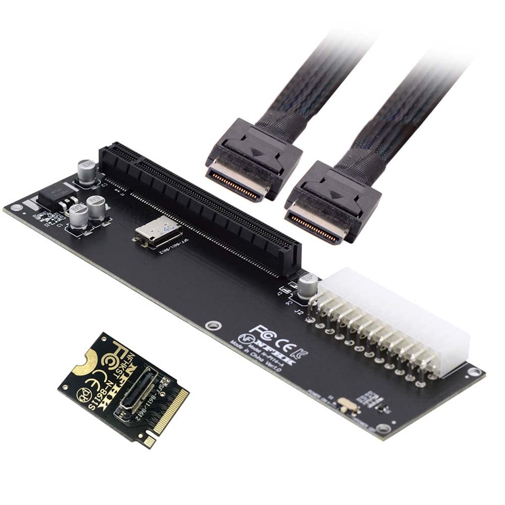 cablecc PCI-E 3.0 M.2 M-Key to Oculink SFF-8611 SFF-8612 ホストアダプター GPD Win Max2 外付けグラフィックスカード&SSD用