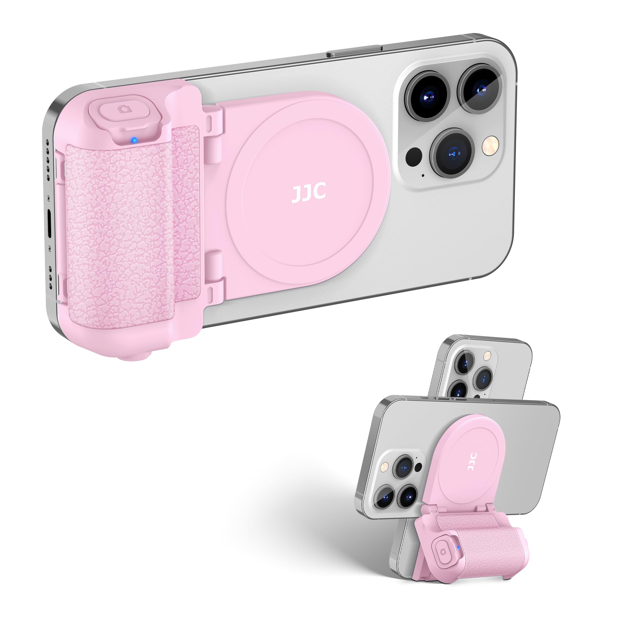 乐天商城 - JJC Magsafe対応 スマホグリップ 自撮りグリップ マグネット スマホホルダー スマホスタンド ワイヤレスリモコン付き スマートフォンホルダー 1/4