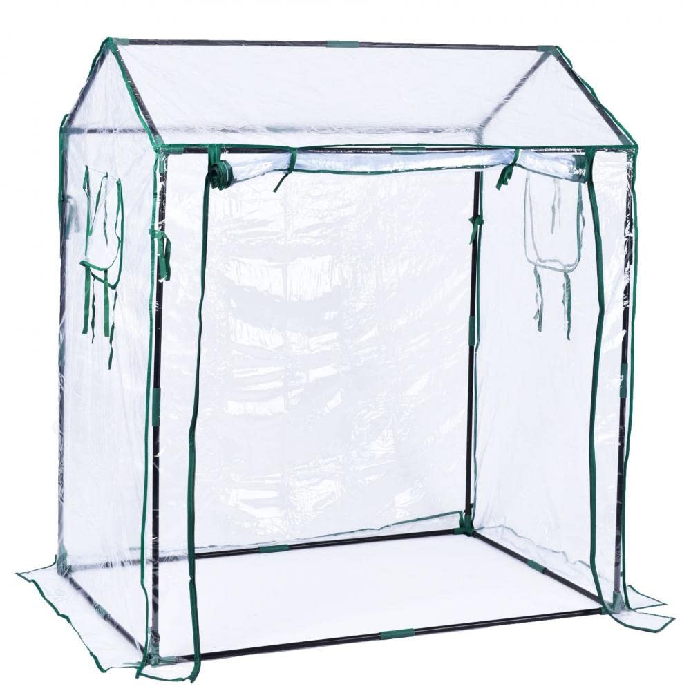 温室 ビニールハウス ガーデンハウス ビニール温室 小型 ガーデン温室 PVC ビニール温室棚 温室カバー ..