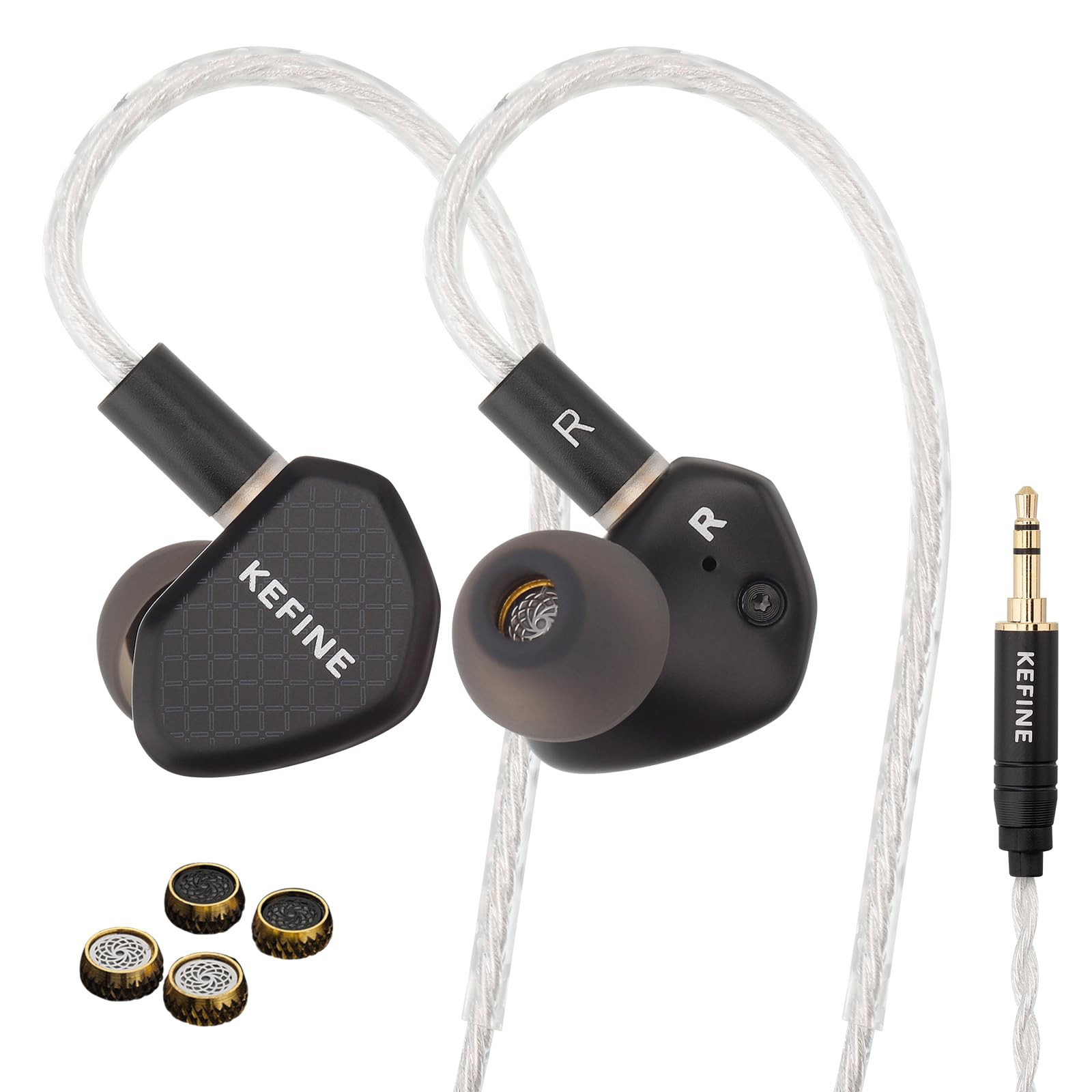 乐天商城 - KEFINE Klean 有線イヤホン 10mm DLC振動板搭載 IEM 2種類の交換式調音ノズル 亜鉛合金ダイカスト筐体 0.78mm 2Pin リケーブル対応 108芯銀メッキケーブル ゲーミングイヤホン 高耐久性 Hi-Fi リスニング ゲーミング
