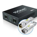 10Gtek 10G 光メディアコンバーター G0200-SFP (Kit #31), 10GBase-T 最大30m, SFP + SRモジュール 300m ...