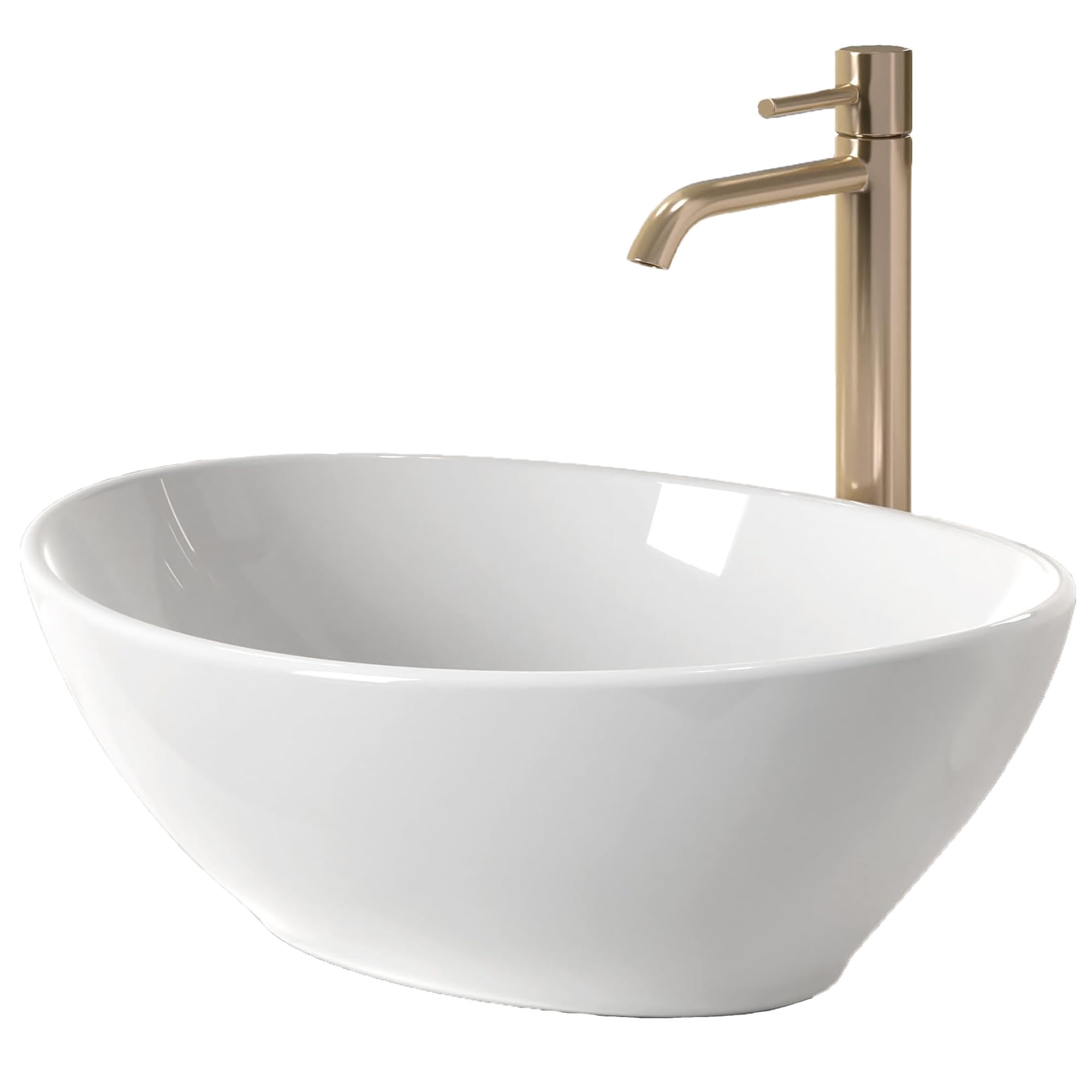 Lannule 洗面ボウル 洗面台 置き型 洗面ボール 陶器製 手洗いボウル 手洗い鉢 舟形洗面器 ベッセル式 ..