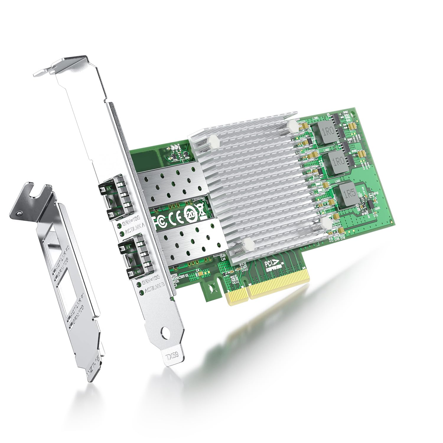 ipolex 10Gb NIC SFP+ PCIE ネットワークカード,Broadcom BCM57810Sコントローラ付き,デュアル SFP+ポ..