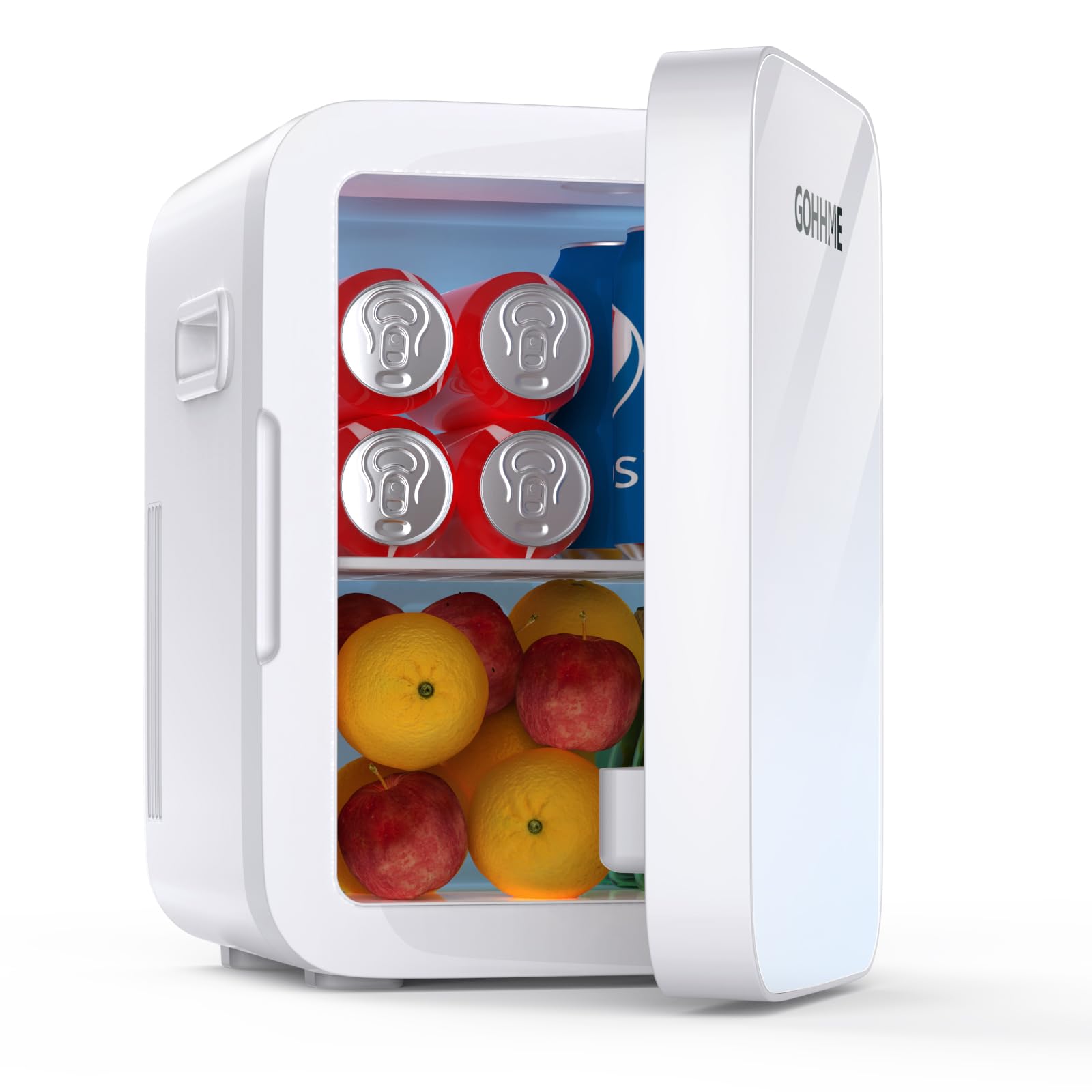 楽天湖南オンラインGOHHME ミニ冷蔵庫 10L 0~65℃ 小型 冷温庫 ポータブル 保冷保温庫 小型 化粧品 屋内 車載両用 静音 省エネ AC/DC給電 一人暮らし 家庭用 持ち運び便利 車中泊 キャンプ アウトドア 職場 便利な携帯式 日本語説明書
