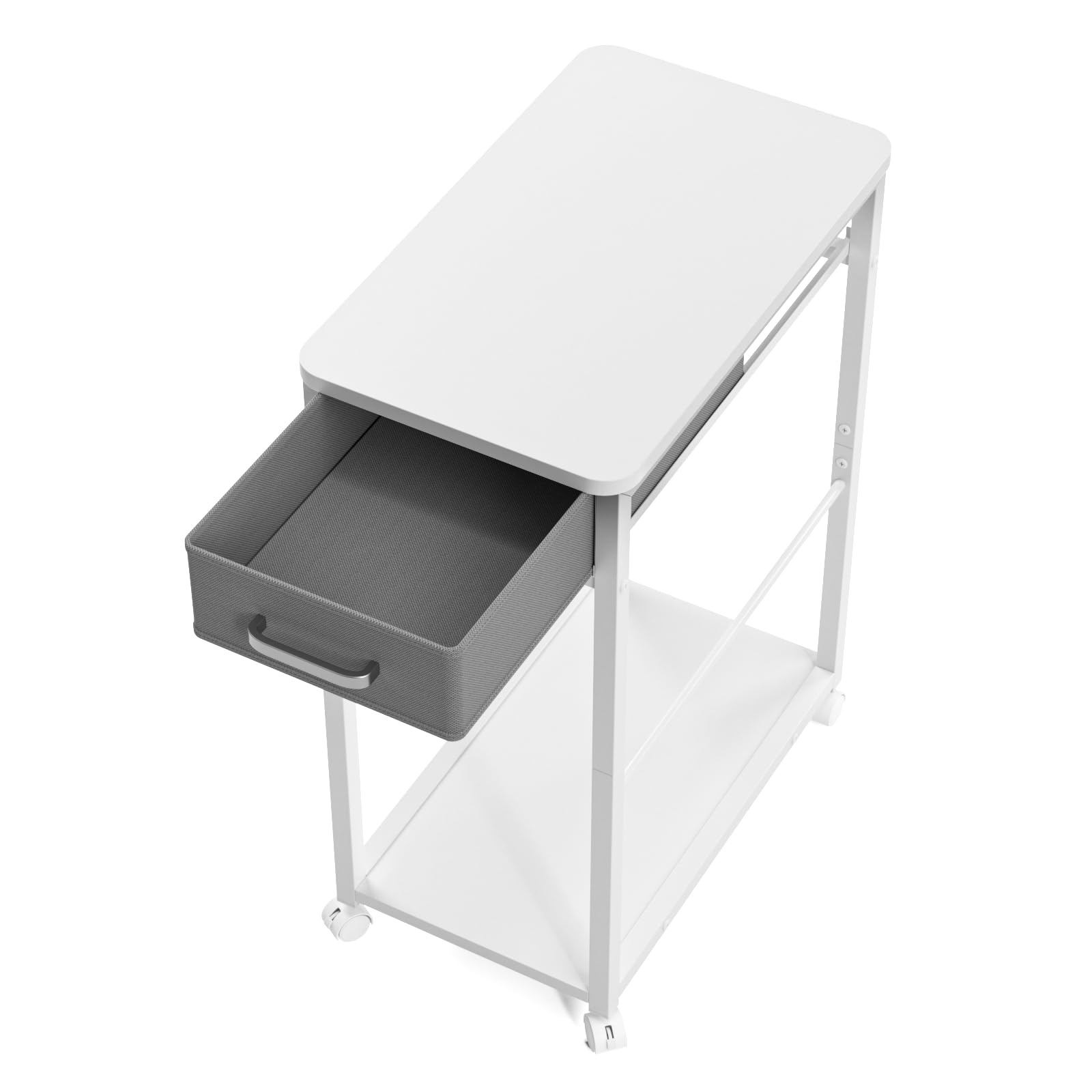 DEWEL サイドワゴン pcワゴン キャスター付き パソコンワゴン cpuワゴン 引き出し付き デスクワゴン パ..