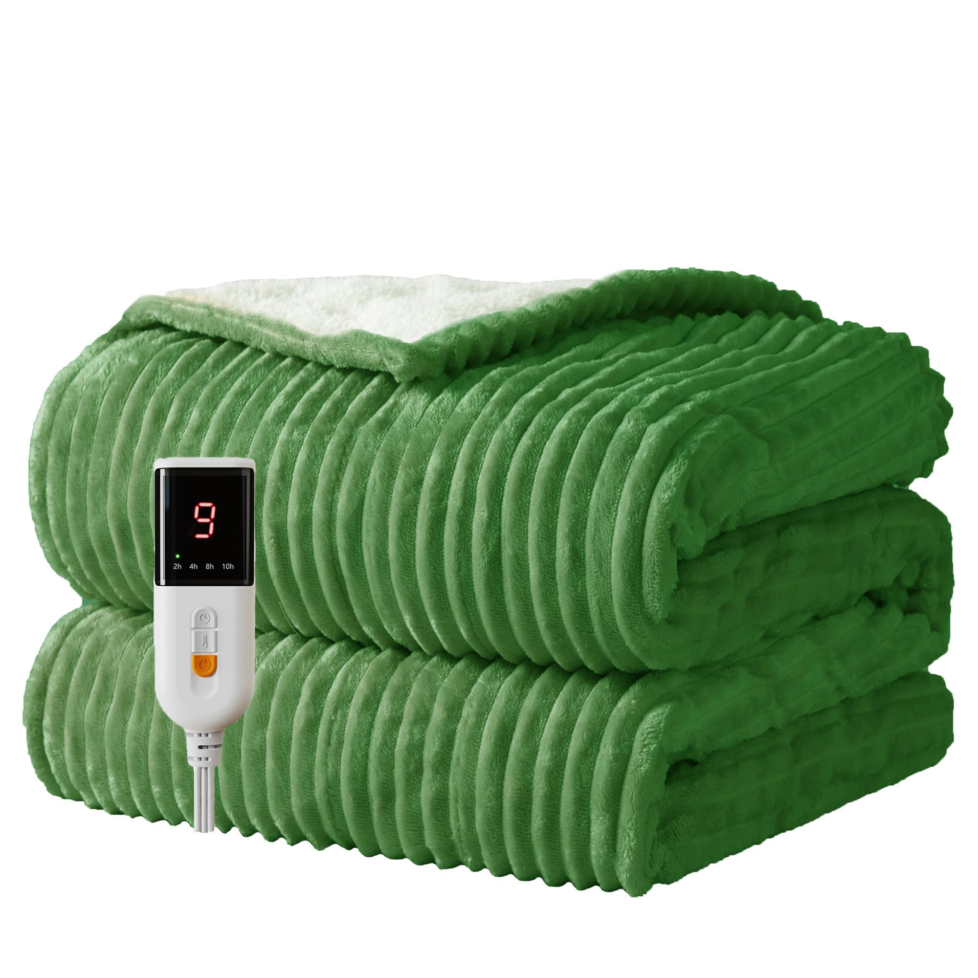 Texciting 電気ひざ掛け 暖房スロー 130X180cm センチメートル-9熱設定-10時間オートオフ 洗濯機で洗え..