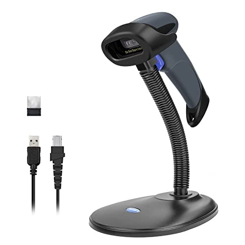 【送料無料】NETUM ワイヤレス 2D QR バーコード スキャナー Bluetooth スタンド付き 3 in 1 自動バーコード イメージャー リーダー ハンドヘルド スキャナー ガン ノートパソコン、コンピューター、キャッシャー、POS -M8S に対応