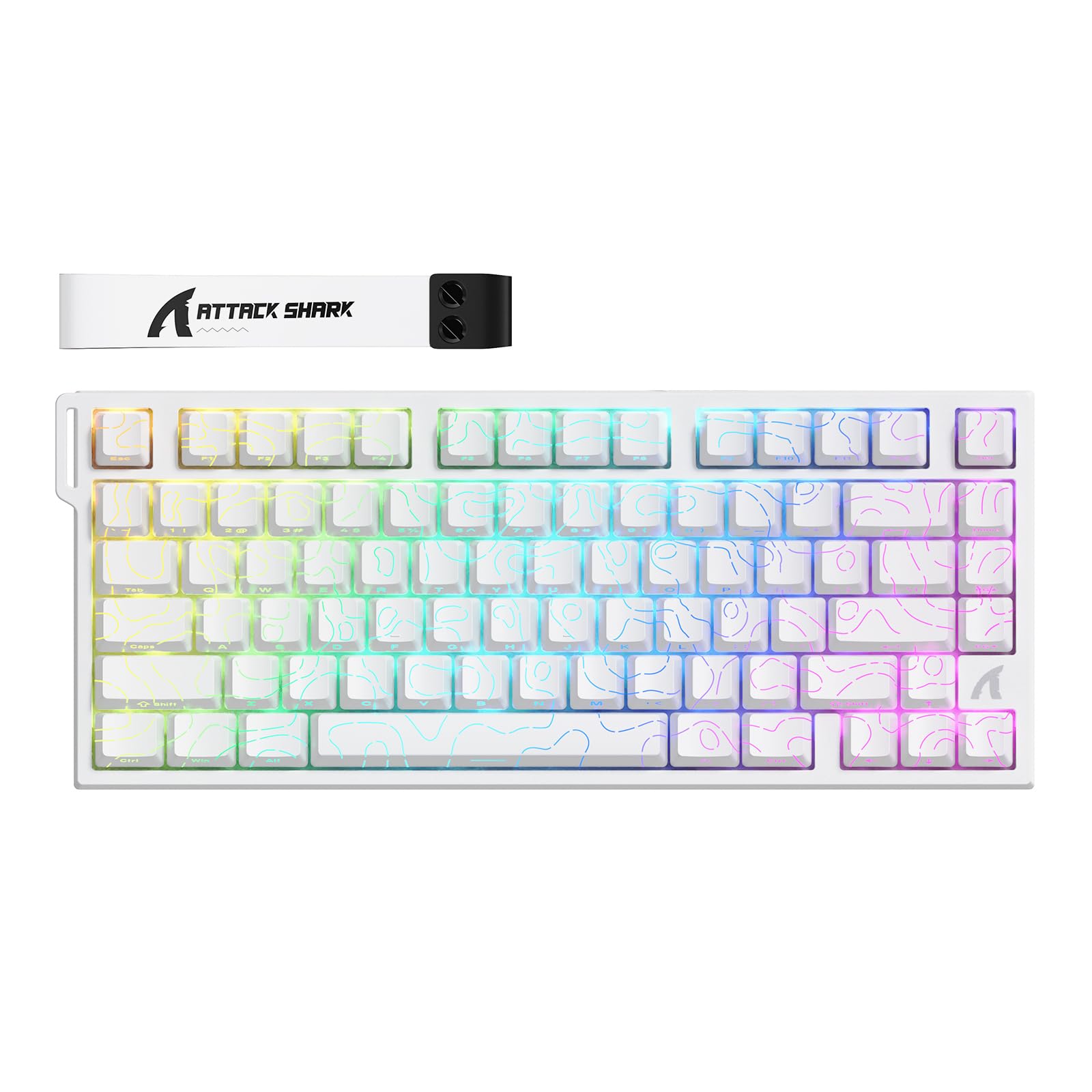 乐天商城 - ATTACK SHARK R82HE 有線ゲーミングキーボード：真8Kポーリングレート/0.005mm超高精度RT対応/磁軸&混合軸自由交換/75%コンパクトレイアウト/航空アルミプレート/5層消音構造/HIFIサウンド/256Kスキャン&0.08ms超低