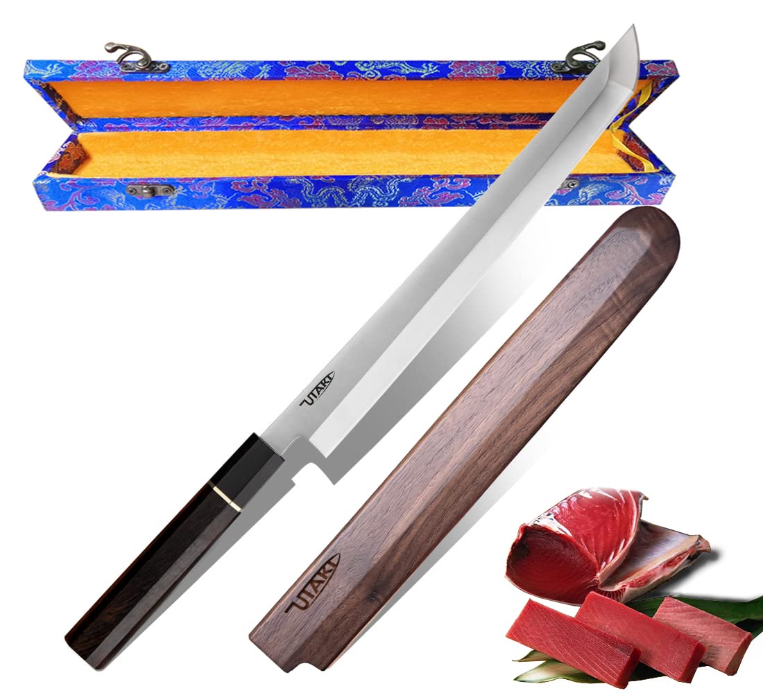 Utaki 蛸引包丁 刺身包丁 柳刃包丁 刃渡り280 先丸蛸引き包丁 (関東型刺身包丁)