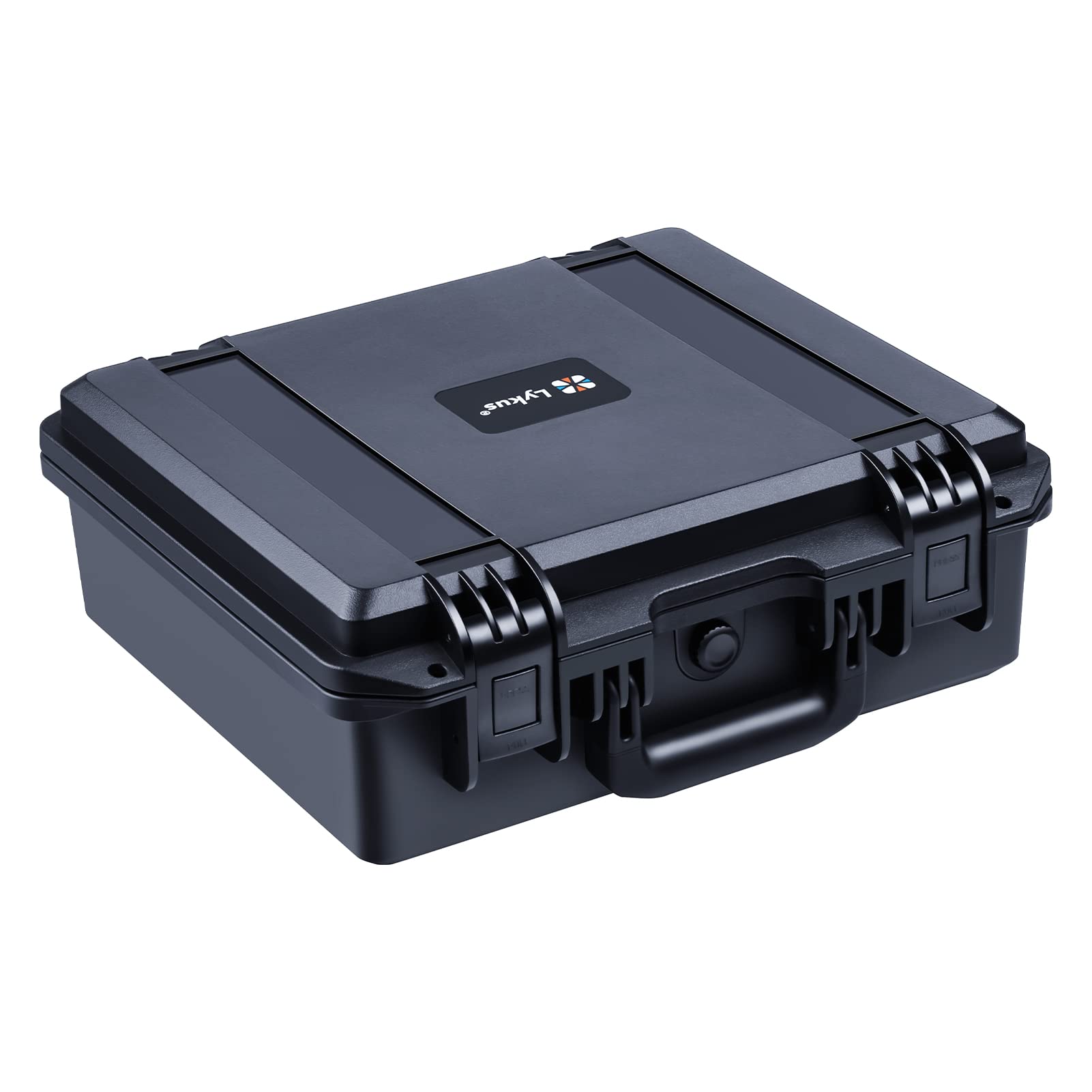 Lykus HC-3510 防水ケース 格子状カットスポンジが内蔵 内寸:35x30x13cm カメラ、ピストル、小型ドローン、ビデオカメラ、アクションカメラなどに適用