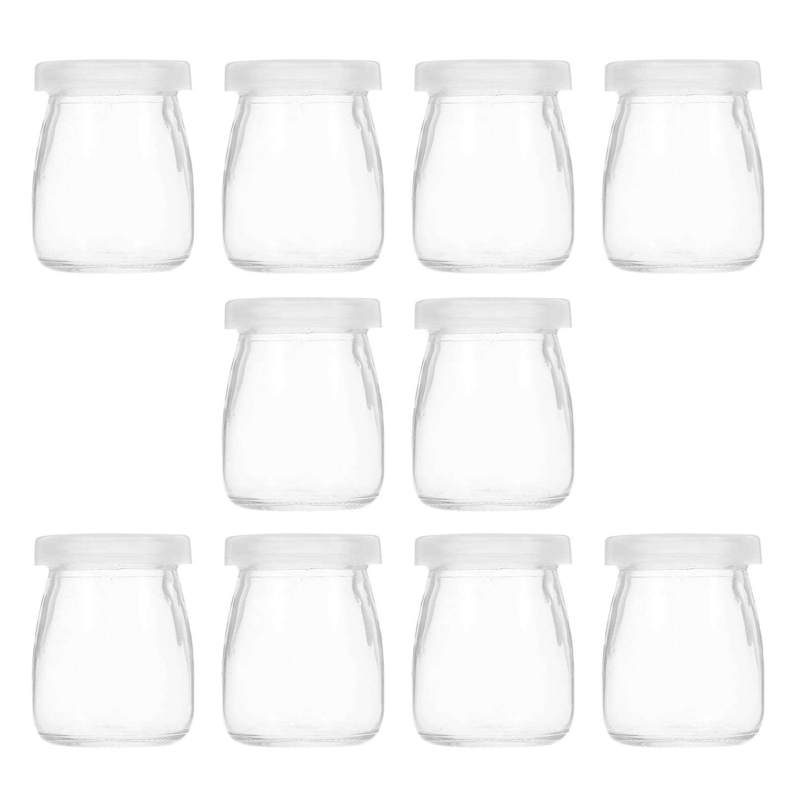 BESTOYARD プリンカ デザートカ 蓋付き ヨーグルトカ ゼリーカ 100ml 透明な食品容器 ガラス製 プリン..