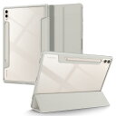 Spigen Galaxy Tab S10 Plus ケース Galaxy Tab S9 Plus ケース 背面 クリア 透明 米軍MIL資格 スリム スタンド 耐衝撃 傷防止 カメラ保護 オートスリープ ウルトラ・ハイブリッド・プロ ACS06836 (