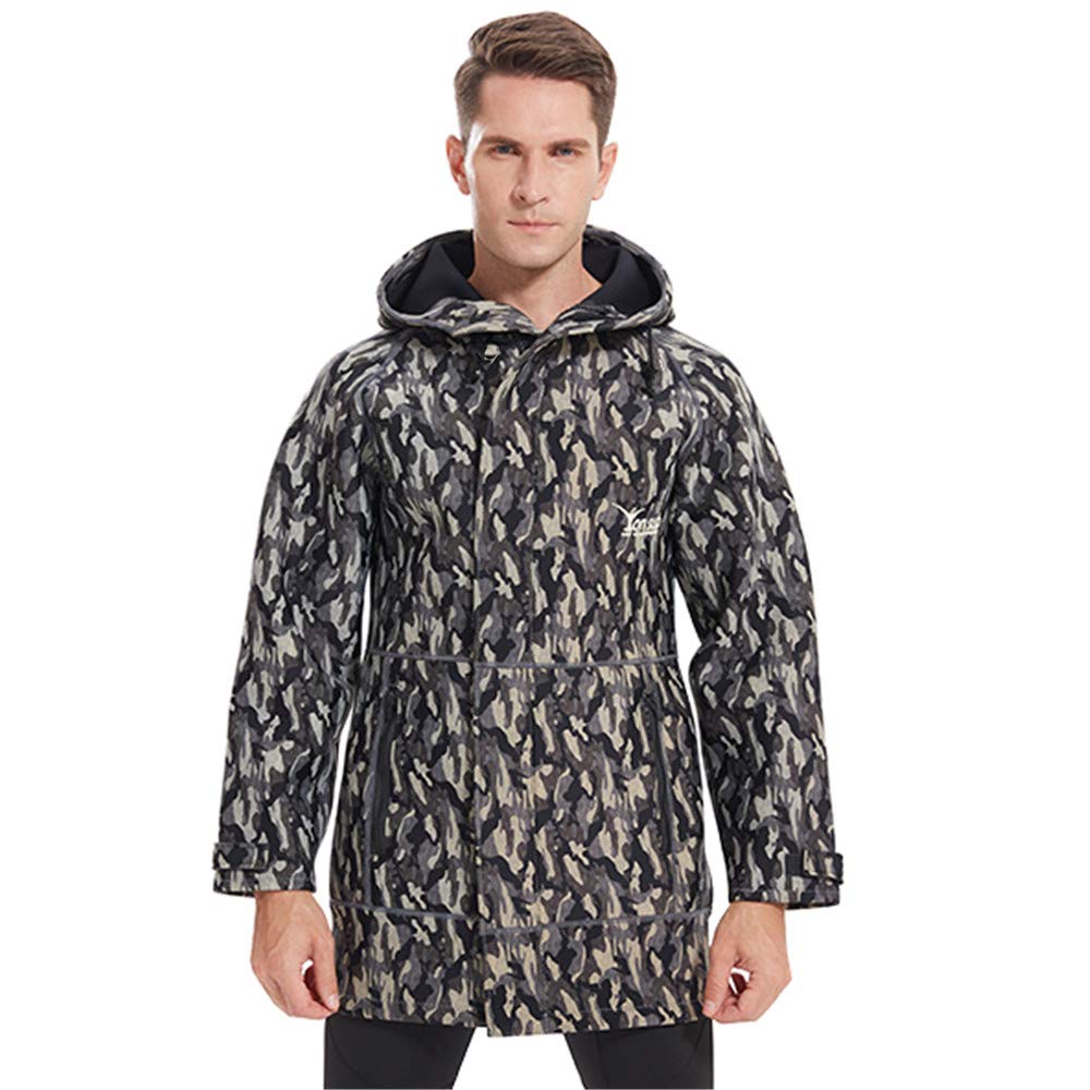 [MORGEN SKY] 3mm ボートコート ダイビング ジャケット ウェットスーツ メンズ マリンコート ロング丈 ..