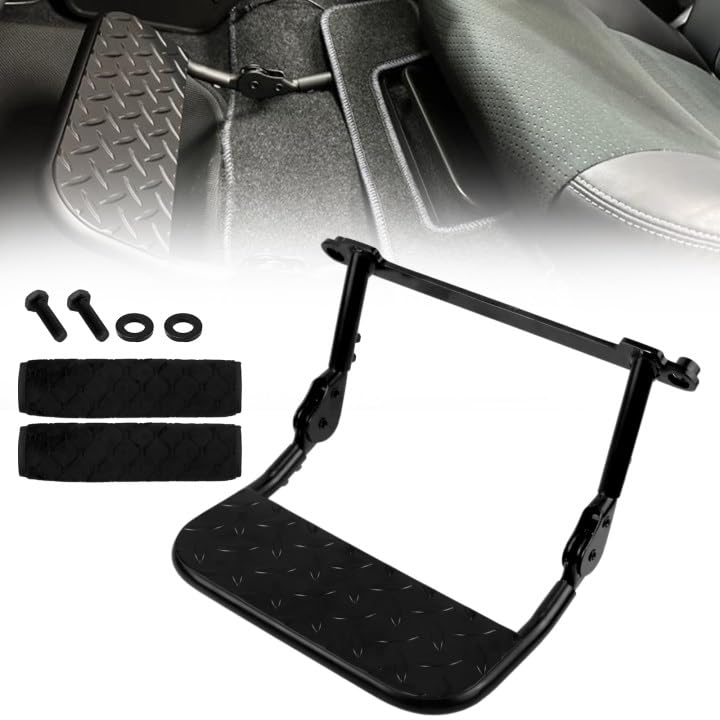 Jeyaic 助手席 折畳める フットレスト カバー付き ハイエース レジアスエース 200系 S-GL1型~7型対応 ..