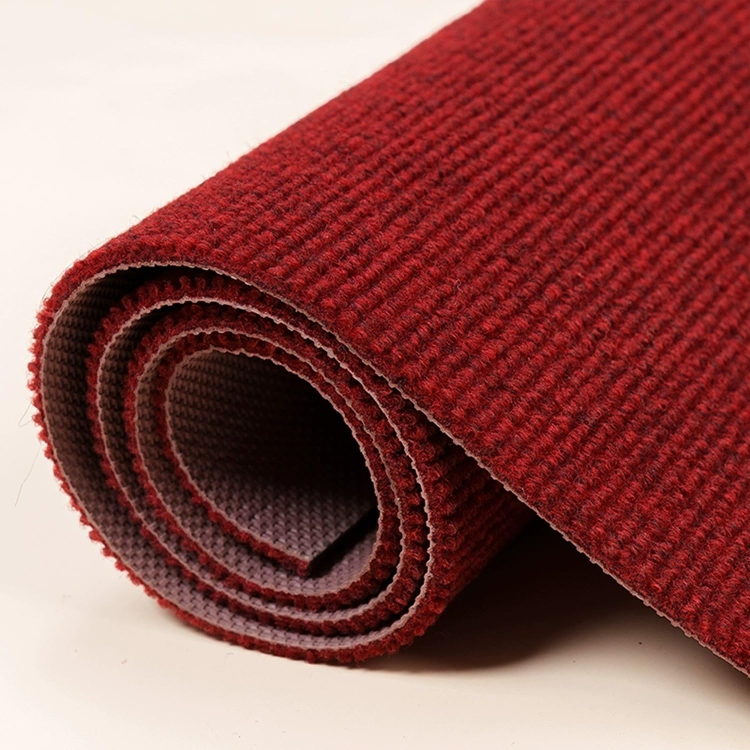 [Bcrio]玄関マット 屋外 室内 滑り止め 業務用 泥落とし 吸水 速干 廊下敷きマッ 滑り止めマット チェアマット タイルマットカーペット 騒音対策(レッド 120*150)
