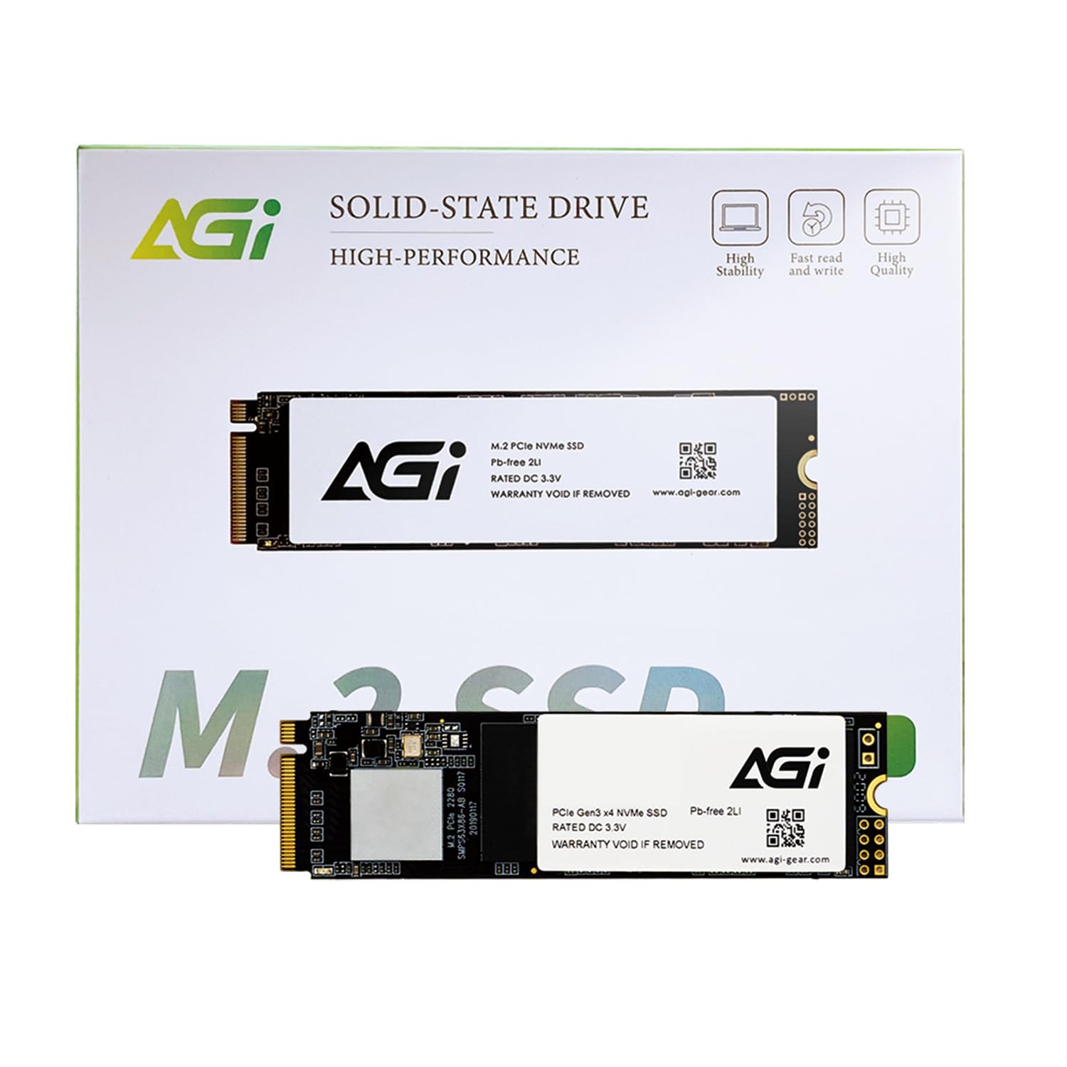乐天商城 - AGI AI298 1TB SSD PCIe NVMe M.2 2280 Gen3x4 3D NAND 読取り最大3,200MB/s 高耐久 内蔵SSD