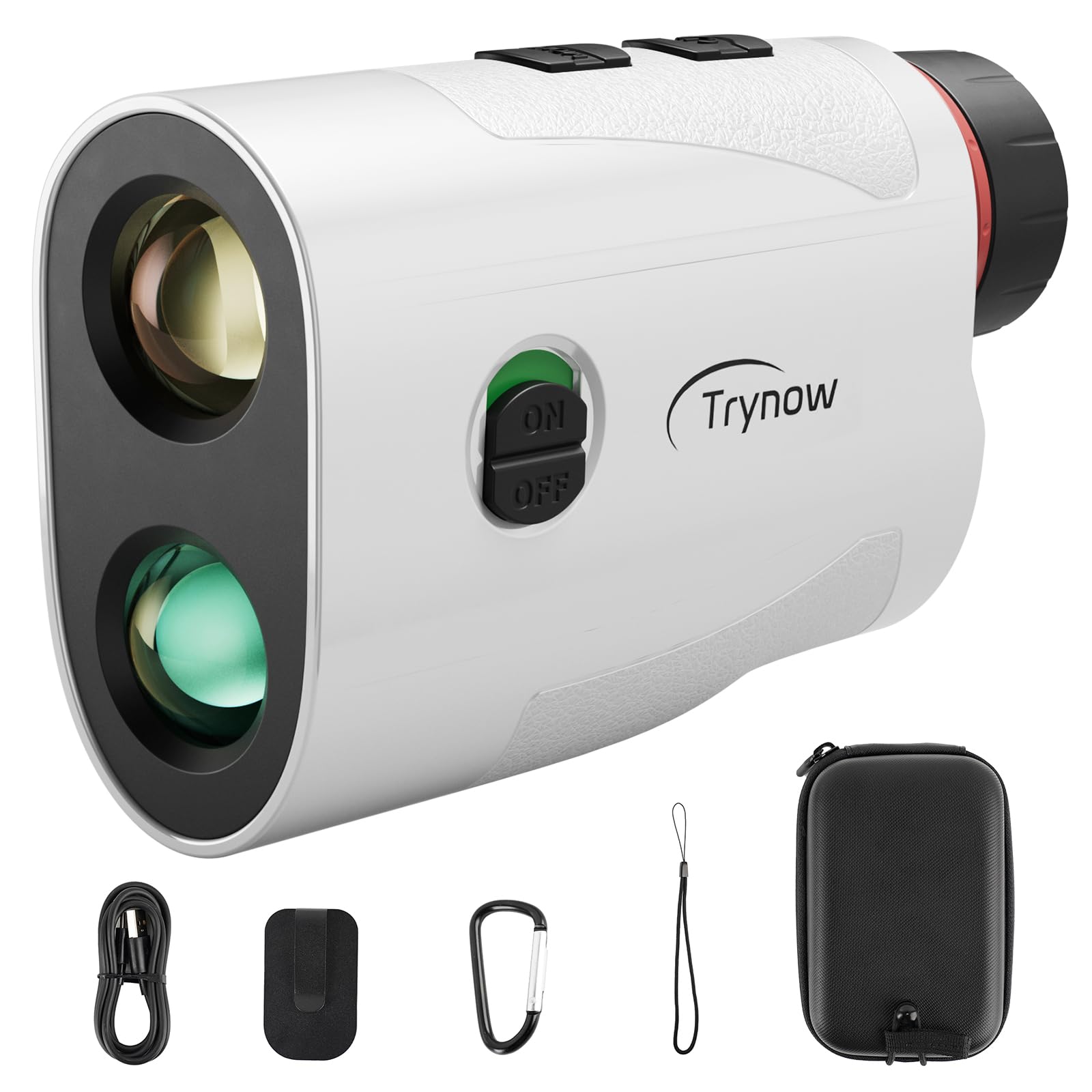 Trynow ゴルフ距離計 3・1200yd対応 最速0.05秒測定 小型 軽量 ゴルフレーザー距離計 ゴルフ測定器 高..
