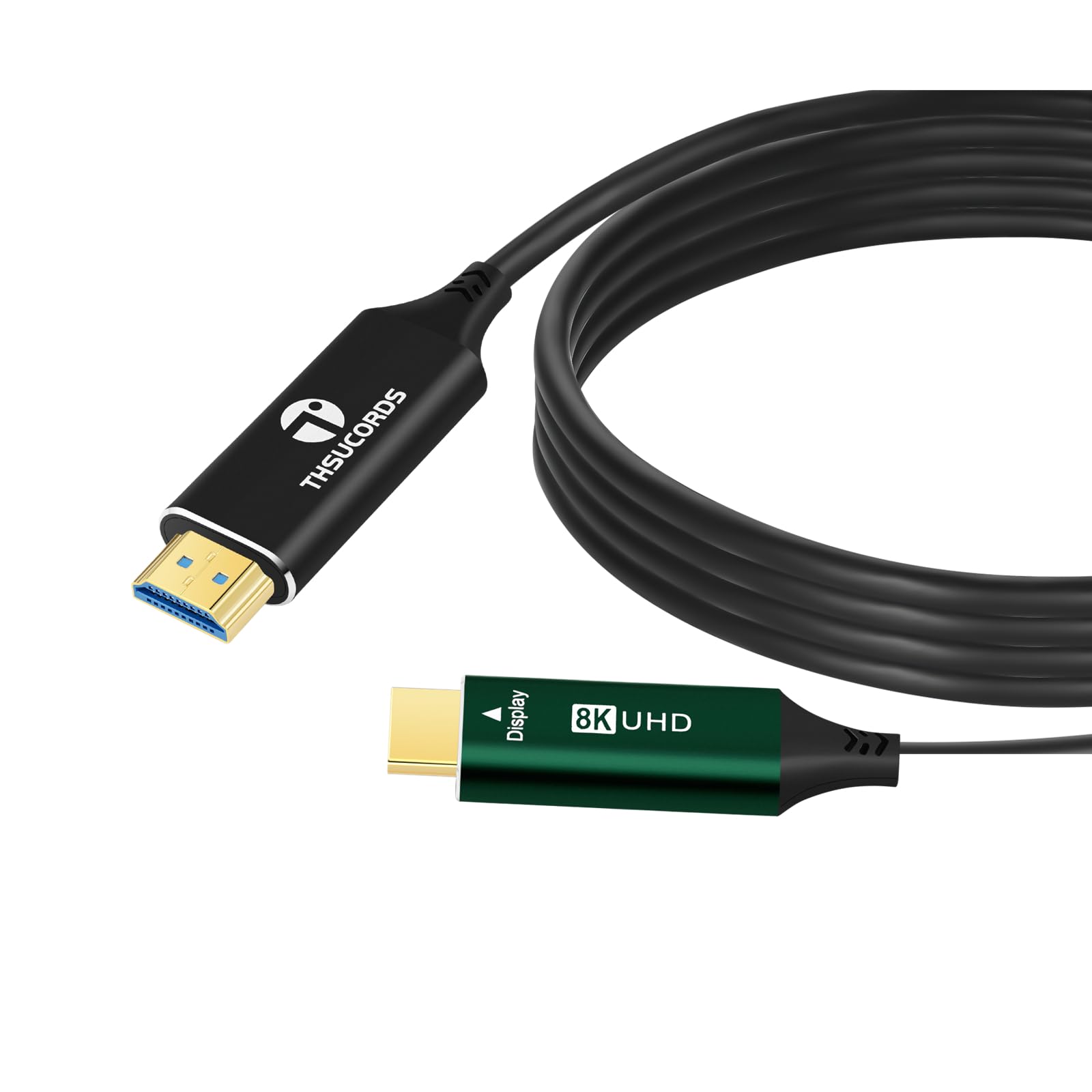 Thsucords 8K HDMI 光ファイバーケーブル 15M 、高速HDMI 2.1ケーブル 48Gbps 8K@60Hz 4K@120Hz Dynamic HDR HDCP 2.2 & 2.3 eARC PS5 Xbox Series X PC TV