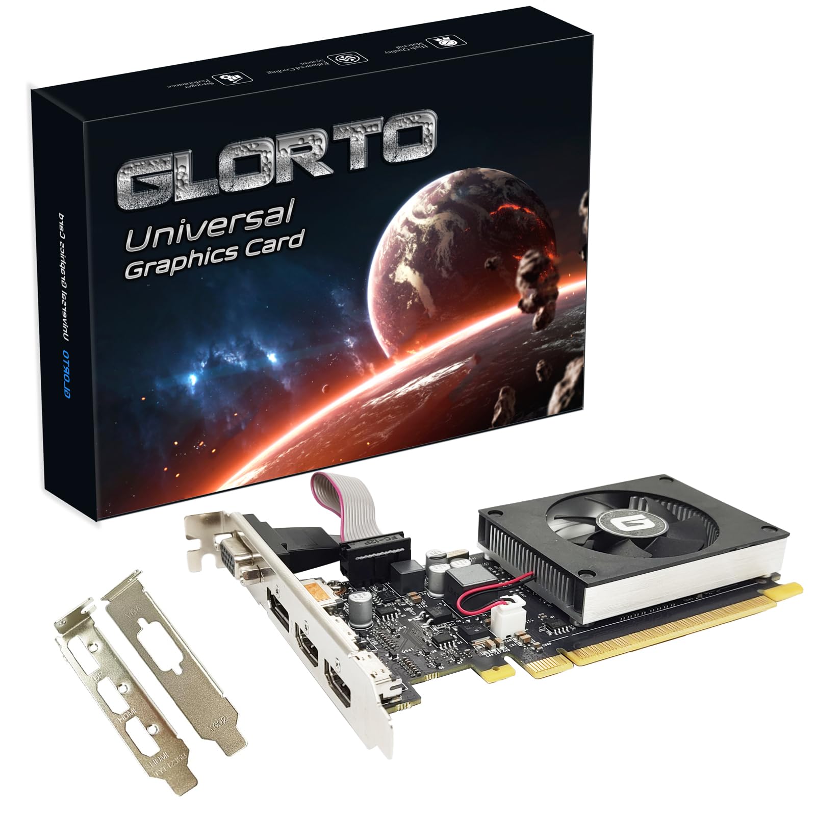 GeForce GT 730 グラフィックボード，4GB，DDR3，64ビット、PCI Express X8、DirectX12、2X HDMI、ロー..