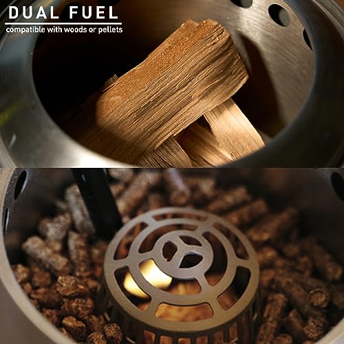 Solo Stove Mesa 卓上ファイヤーピット スタンド付き | 煙が少ない アウトドア ミニファイヤー 都市部や郊外用 | ペレットまたは木材で燃料を供給 ステンレススチール トラベルバッグ付き 6.9 x 5.1インチ 1.4ポンド マルベリー konanonline-10399260 湖南オンライン サンプル画像3