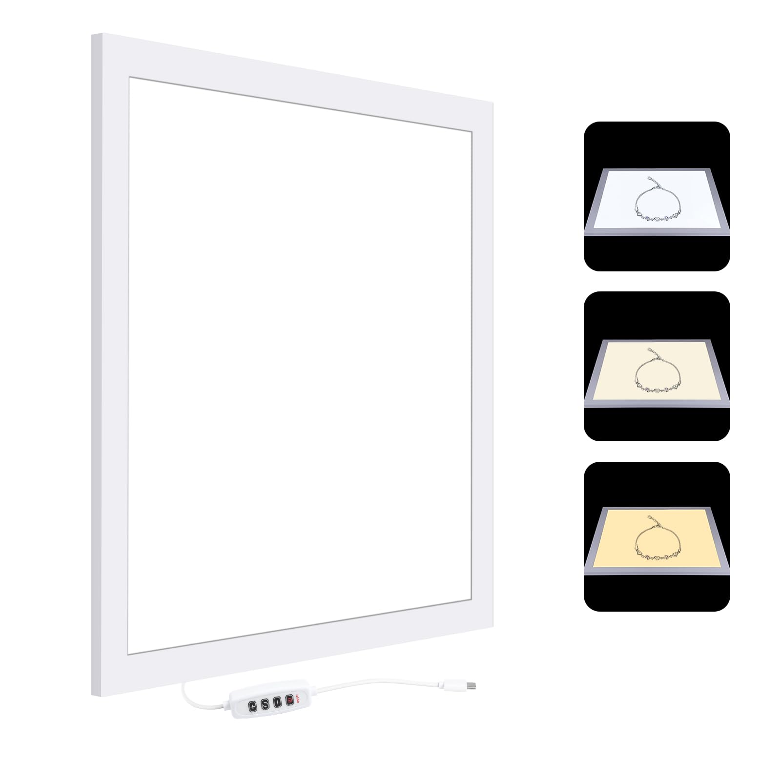 PULUZ 38cmLED饤ȥѥͥ LEDɡ쥹饤ȥѥͥ 18W 1000LM ̵ʳĴ 2800-6500K 3ʳ3...