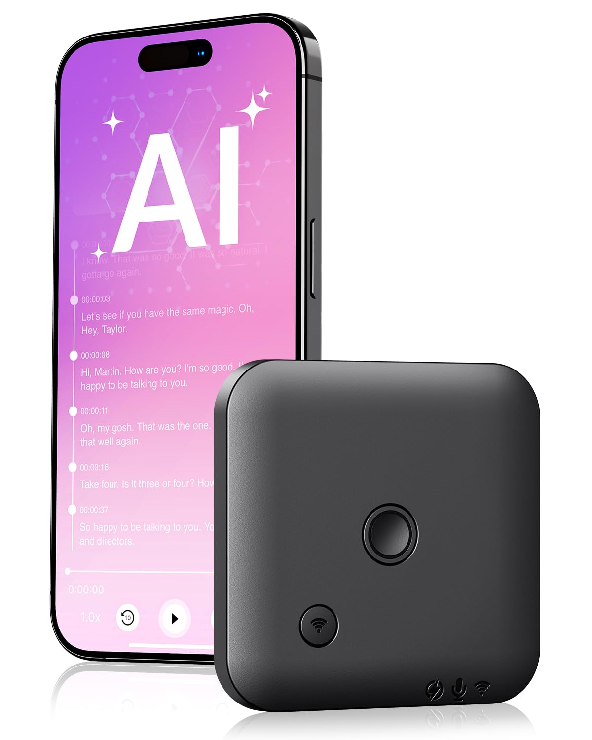 AIボイスレコーダー|AI文字起こし・要約対応・マインドマップ、64GBメモリー、マグネット式デザイン、通話・講義・会議などの録音に FoCase Rec