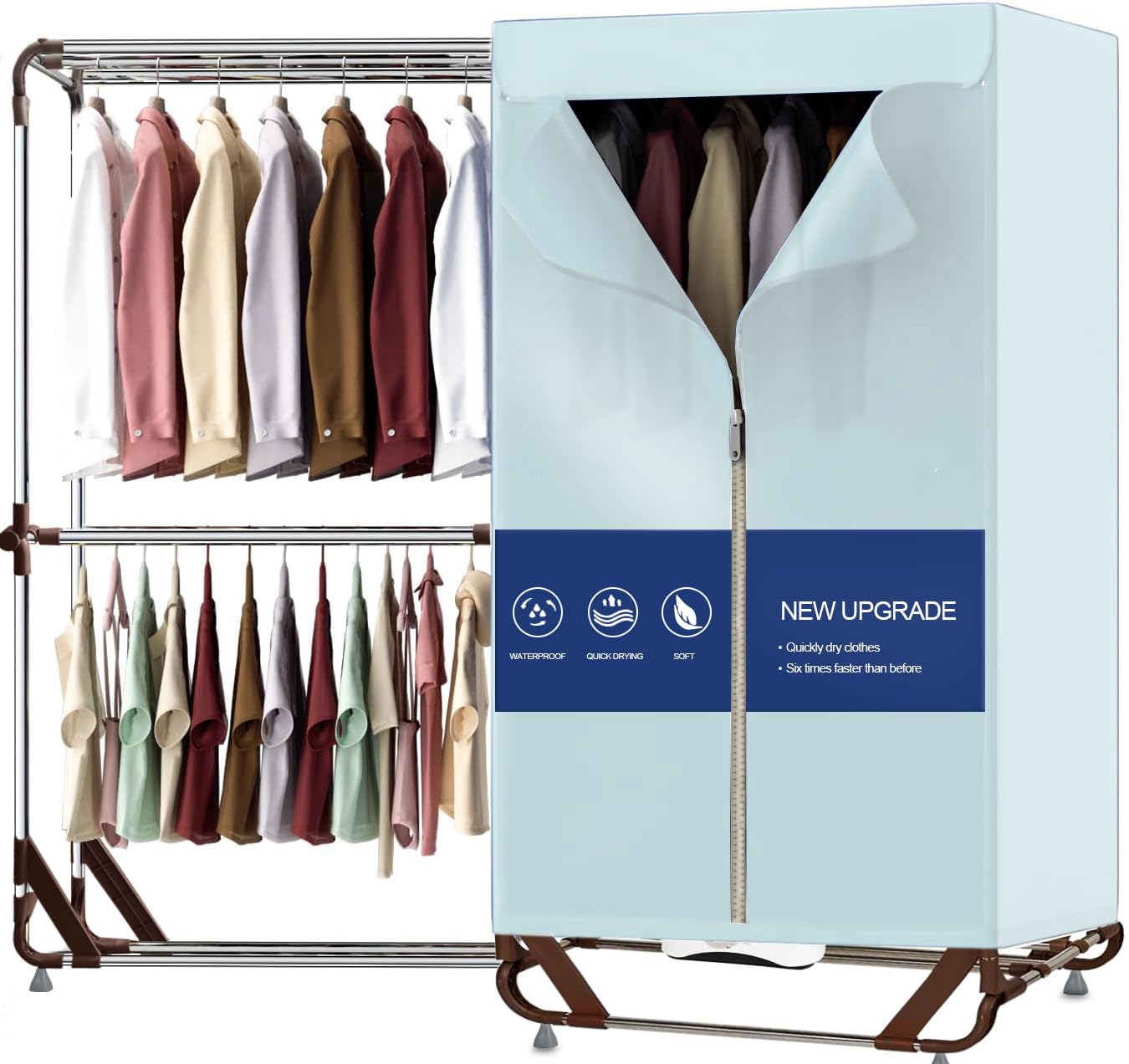 衣類乾燥機 折りたたみ式 部屋干し 高温除菌 シワ防止 梅雨湿気 花粉対策 大容量 簡単組み立て式  ...