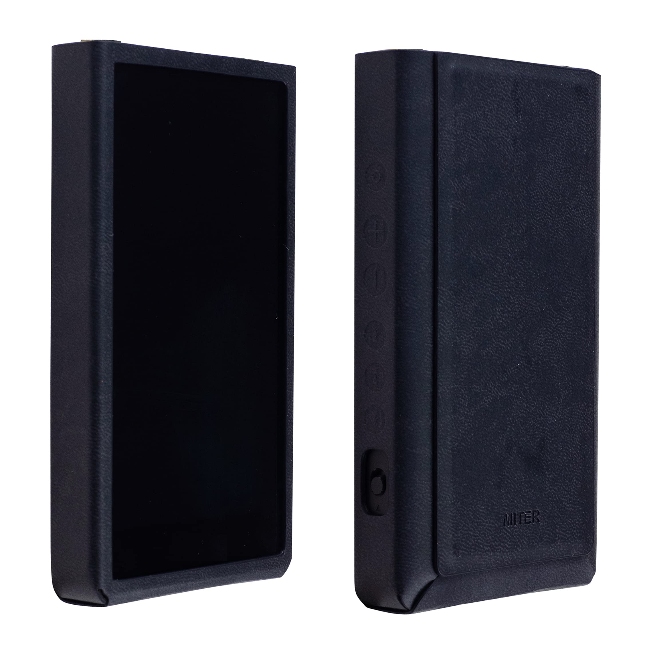 MITER ケース ソニー ウォークマン Sony Walkman NW-ZX707 ZX706 用 手作りのイタリア製 PU レザー カバー Case Cover for ZX700 (Black)