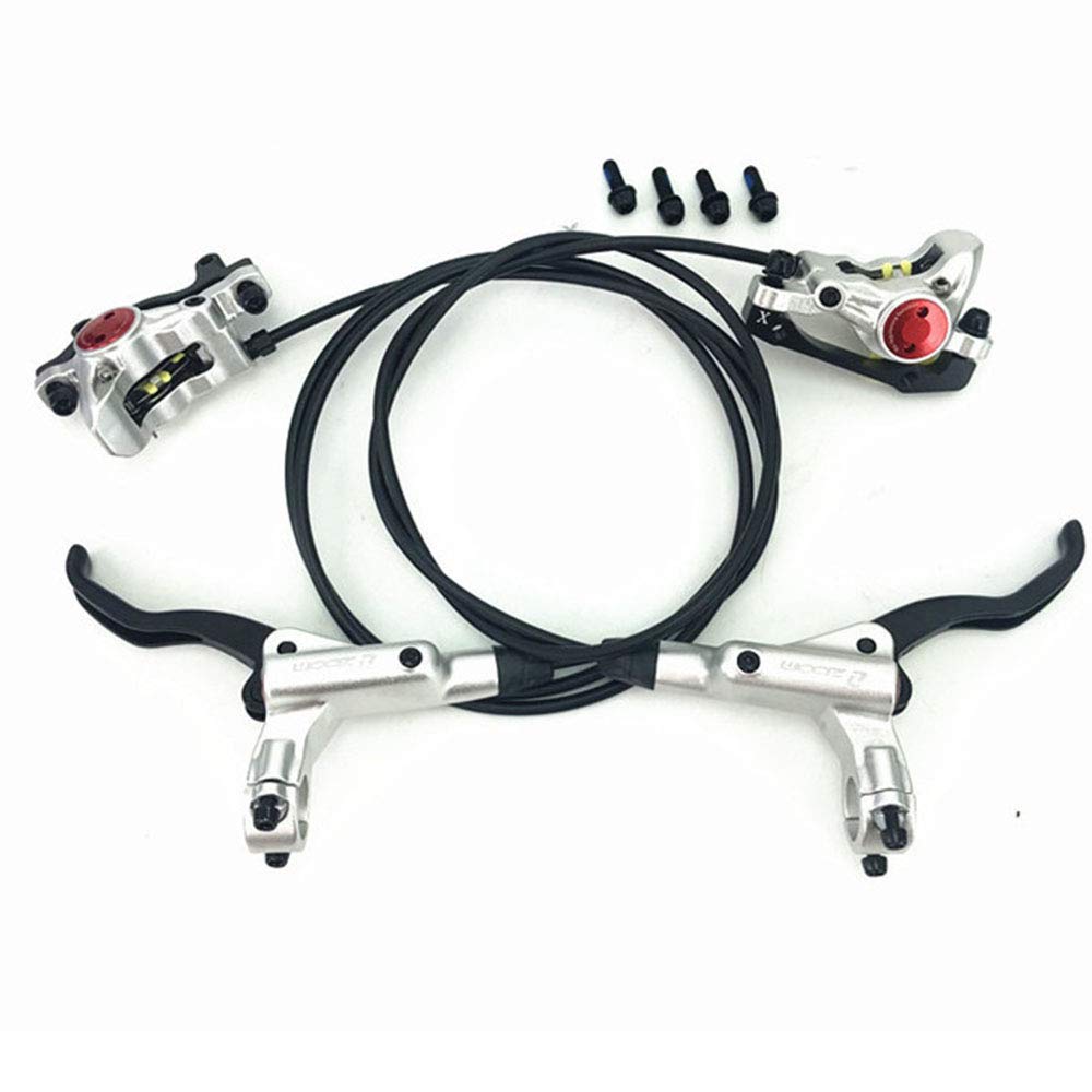 QIRUN自転車ブレーキレバー 左右レバーセット800/1400ミリメートルMTB自転車の油圧ディスクブレーキセ..