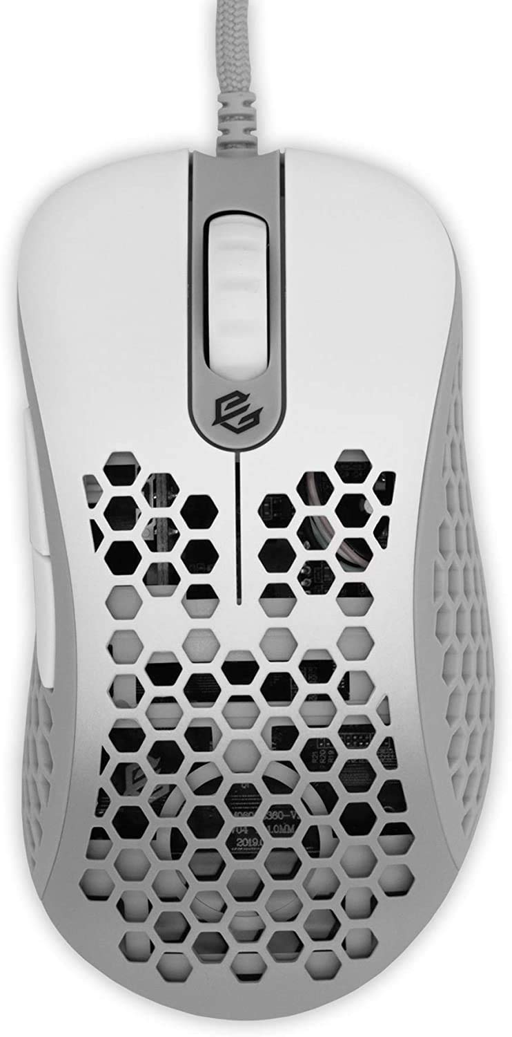 Gwolves Skoll SKL 2020年版 65g 超軽量ハニカムデザイン 有線RGBゲーミングマウス 最大12000 DPI (ホ..