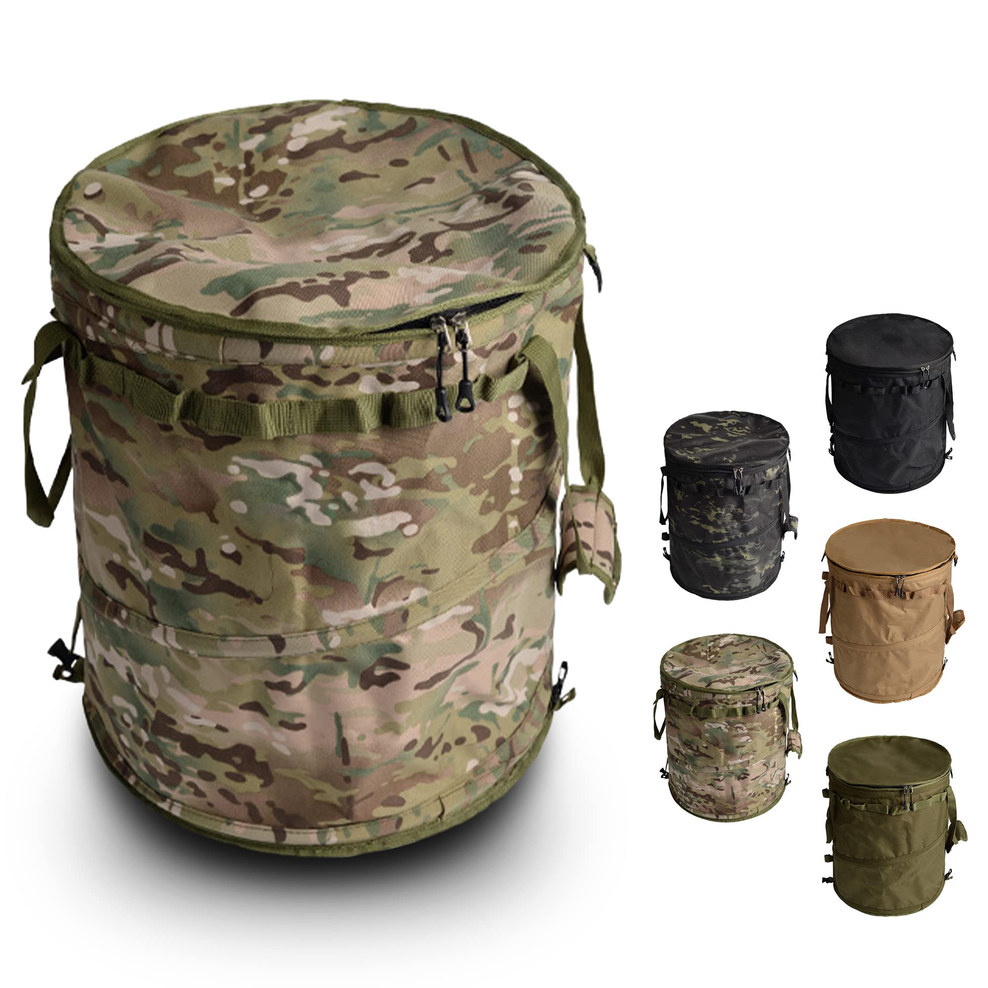 キャンプ トラッシュボックス 自立式 ポップアップ ゴミ箱 コンテナ ギア 収納 ストーブ 折りたたみ 薪..