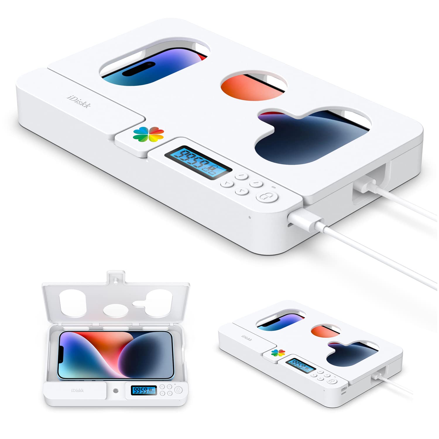 楽天湖南オンラインiDiskk タイムロッキングコンテナ 脱スマホ依存 デジタルデトックス 禁欲ボックス ゲーム中毒対策 フィットネス セルフコントロール 健康管理 USB充電式 長い連続使用時間 時間を自由に設定 携帯便利 禁煙 スマホやゲームのやりすぎに最適