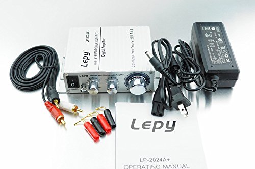 Lepy 新モデル LP-2024A+ (シルバー)デジタルアンプ（本体+RCAオーディオコード+ACアダプタ 12V5A +バ..