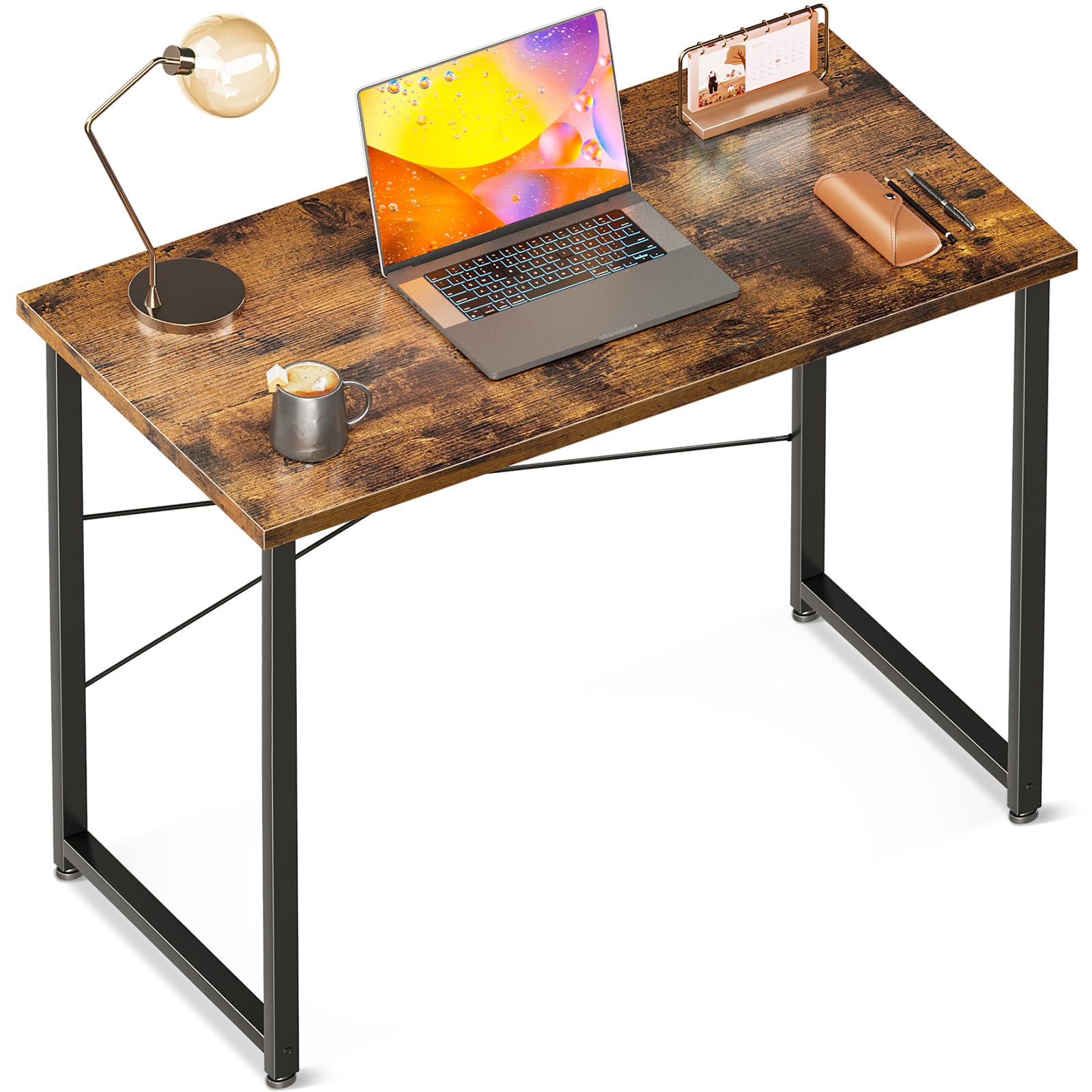 ODK デスク 机 pcデスク 幅80cm ゲーミングデスク パソコンデスク シンプルデスク 桌子 小さい computer desk 学習机 コンパクト ・・桌 在宅ワーク おしゃれ 組立簡単 ビンテージ