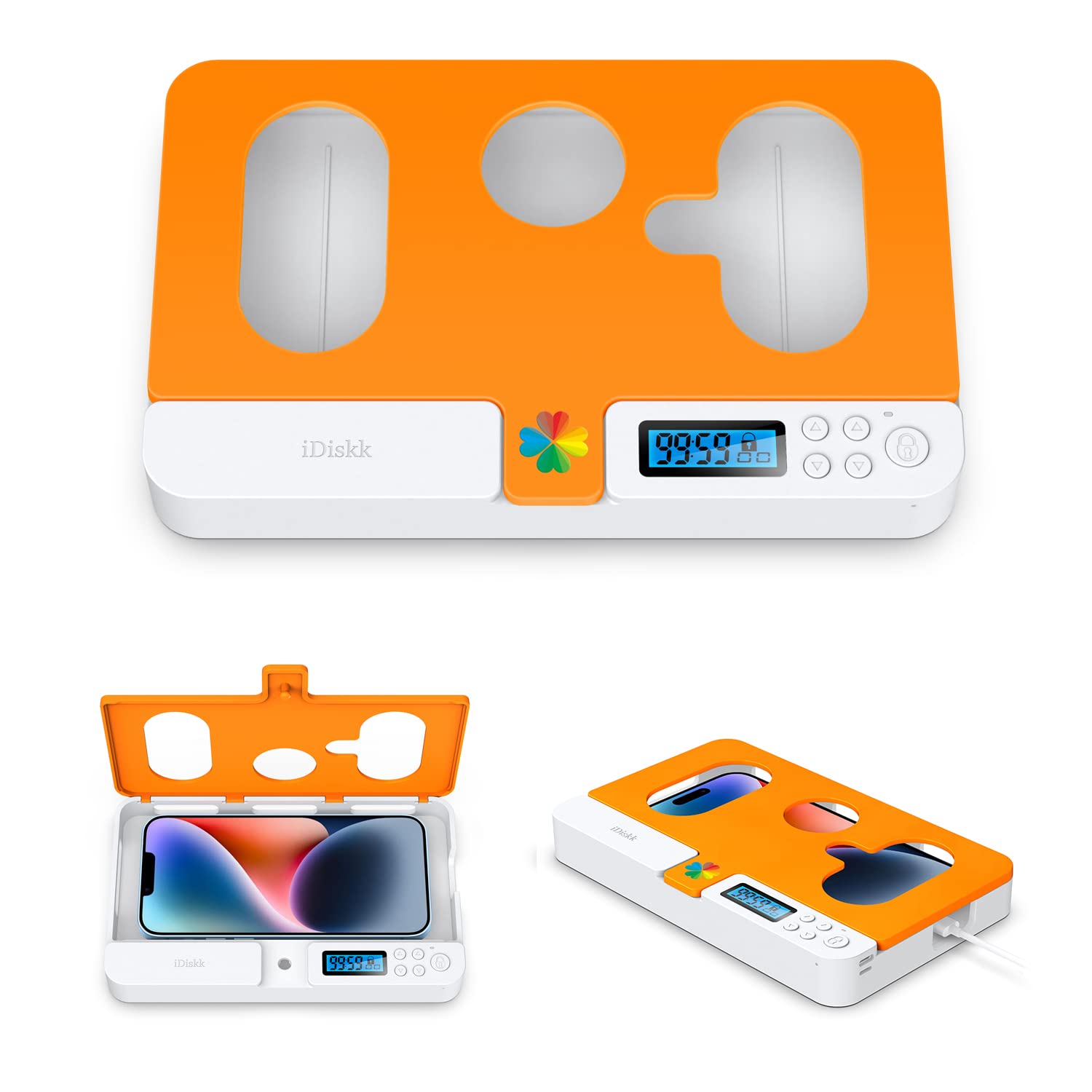 楽天湖南オンラインiDiskk タイムロッキングコンテナ 脱スマホ依存 デジタルデトックス 禁欲ボックス ゲーム中毒対策 フィットネス セルフコントロール 健康管理 USB充電式 長い連続使用時間 時間を自由に設定 携帯便利 禁煙 スマホやゲームのやりすぎに最適