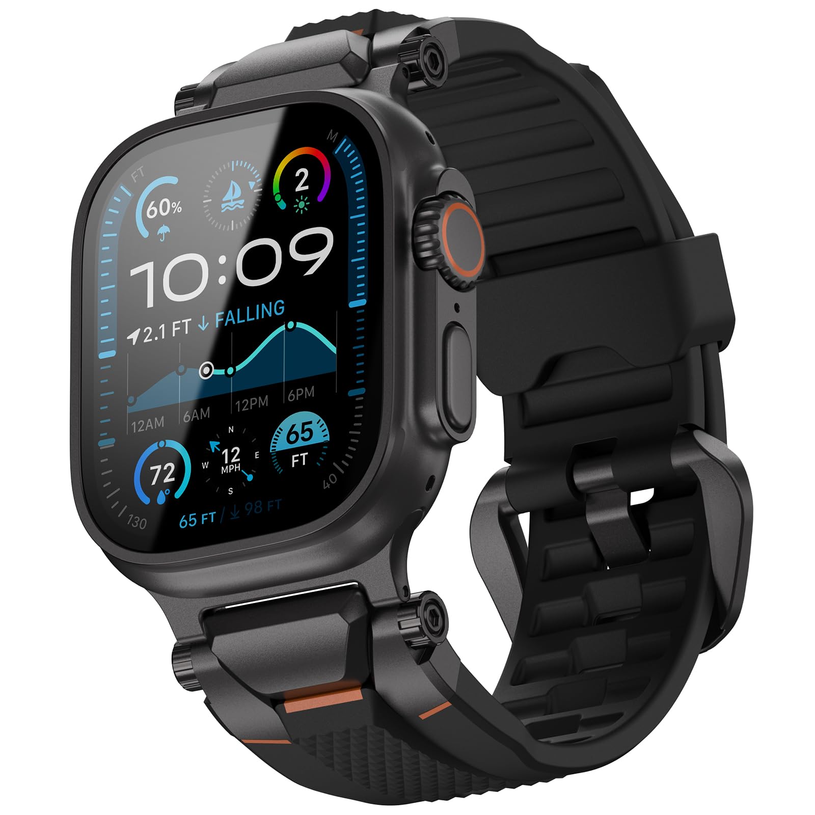 ULTIMAL �����å� �Х�� for Apple Watch Ultra 3/2/1�б� 49mm/46mm/45mm/44mm ��󥺥�ǥ롢���ꥳ��Х�...
