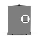 【簡単セットアップ】RAUBAY 152 x 210センチメートル折りたたみ可能な灰スクリーン背景布ポータブルリトラクタブル写真背景スタンド付き、ビデオ会議、写真スタジオ、ストリーミングに適用