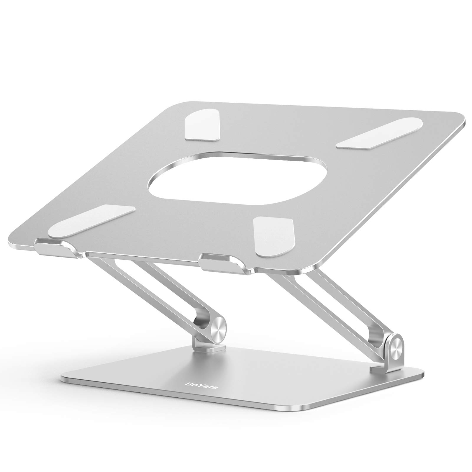 BoYata ノートパソコンスタンド pc スタンド タブレット 無段階高さ/角度調整可能 姿勢改善 腰痛/猫背..