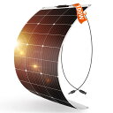 DOKIO ーラーパネル 100W フレキシブル 18V 単結晶 ETFE 超軽 極薄mc4コネクター ポータブル電源充電用 太陽光パネル 曲げ可能 防水防塵 ...