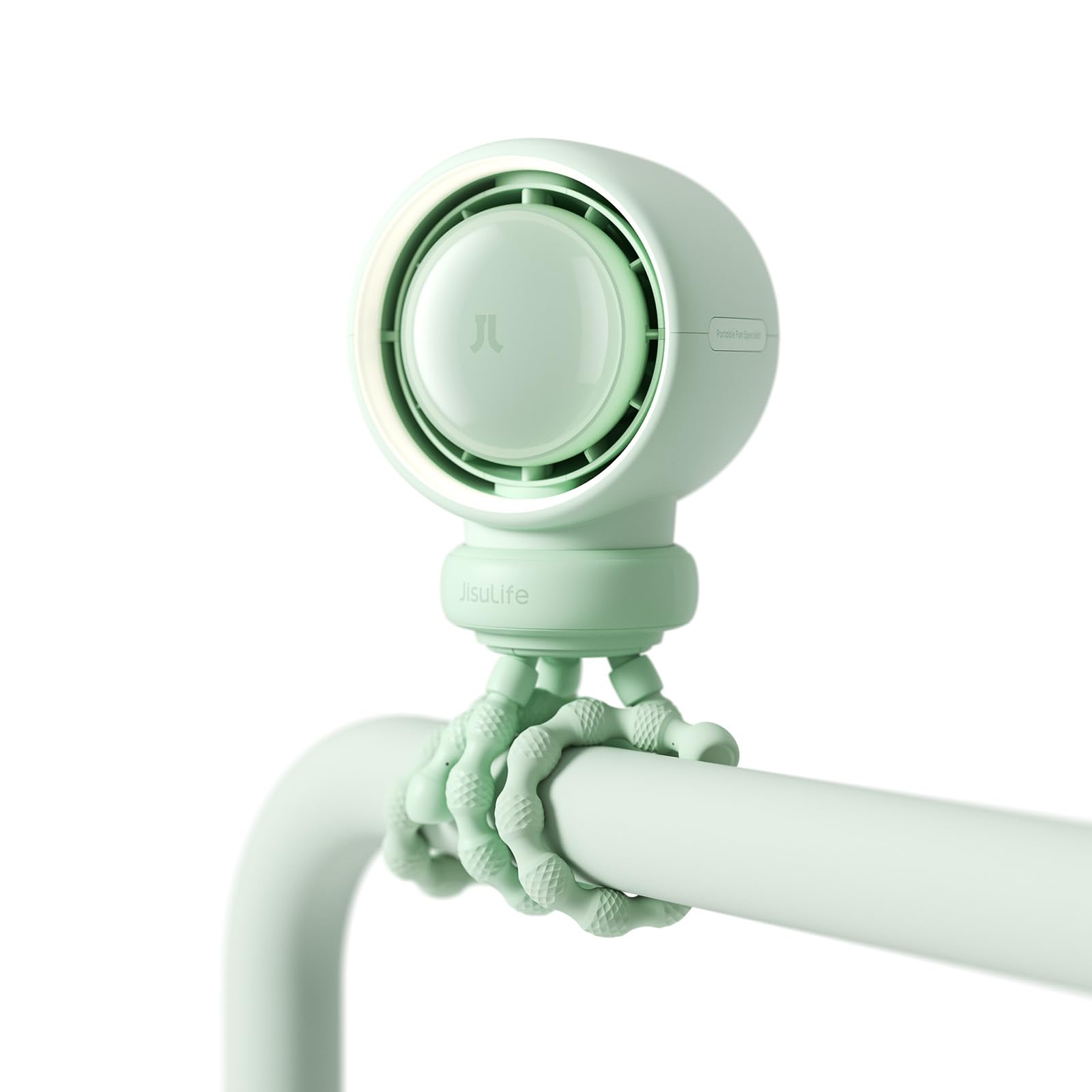 JISULIFE 小型扇風機 充電式扇風機 風量5段階調節 4000 mAh大容量バッテリー ミニ 静音 ポータブル 空..