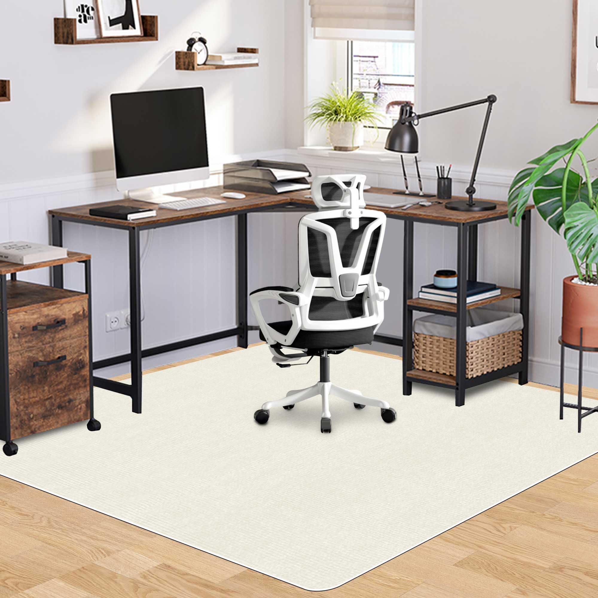 【 限定ブランド】チェアマット フロアマット 床保護マット HAODEMI 180×140cm滑り止め TPRマット 厚み4mm 静音吸音 丸洗い可能カッ ト多機能 畳保護 オフィスホーム保護パッド 床暖房対応セルフ粘着 ゲーミングチェアマットデスクマット