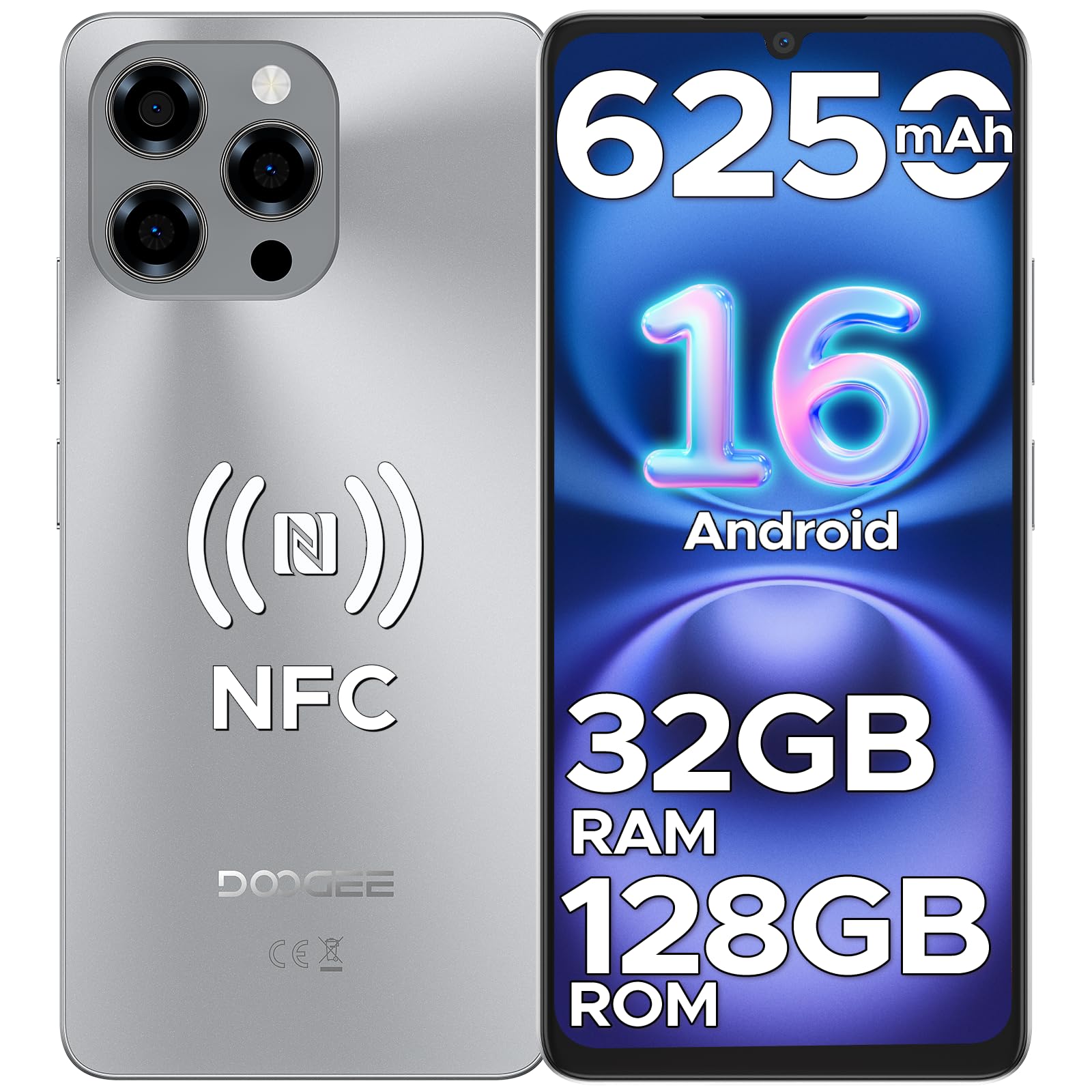 楽天湖南オンライン【Android16 SIMフリー スマホ 世界初登場】DOOGEE Note58 Android 16 スマホ、32GB+128GB 2TB拡張 、90Hz 6.7 インチ HD+大画面 スマートフォン、simフリー スマホ 本体、16MP AIカメラ/