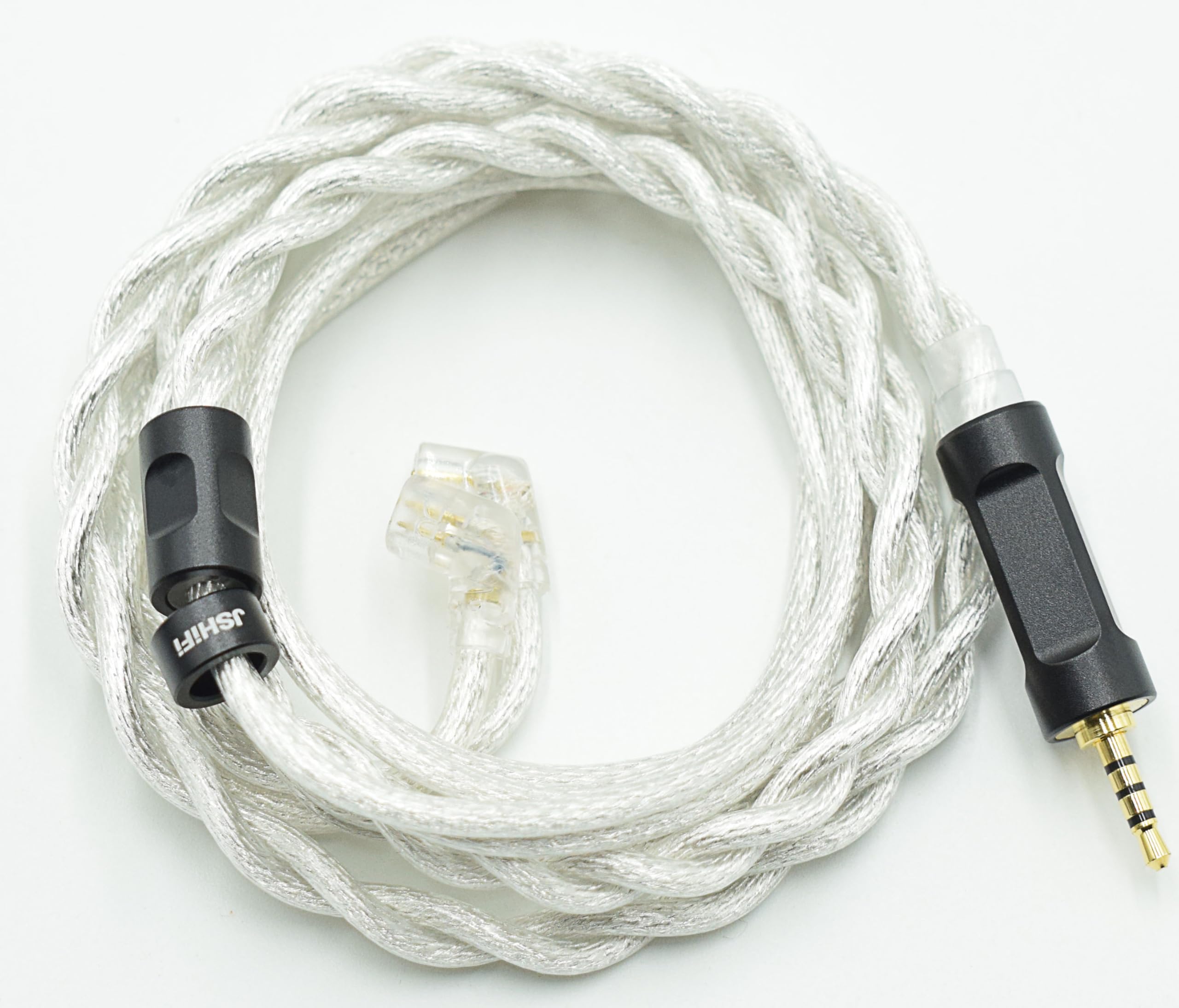 QDC2.5mmリケーブル 2芯バランス同軸ケーブル銀メッキ・単結晶銅混合線材 2.5mmイヤホンアップグレードケーブル 中華QDCイヤフォン交換ケーブル (QDC2.5mm)