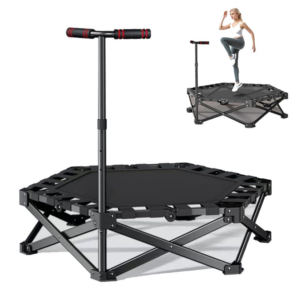 トランポリン 新型トランポリン 組み立て不要 全鋼構造 高い耐荷重性 静音設計 高弾力 手すり付き3段階..