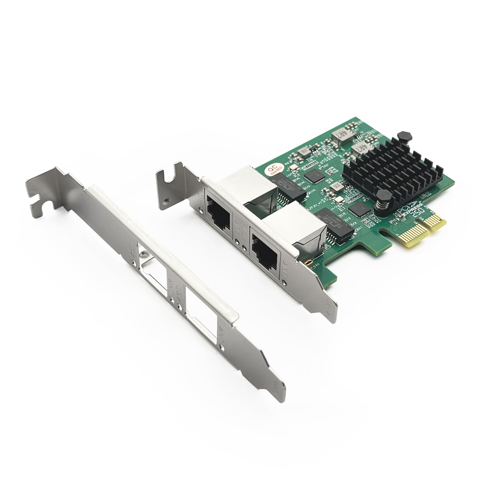 10Gtek 2.5G NIC 100/1000/2500Mbps PCIe ギガビット ネットワークカード LAN カード,デュアルRJ-45ポート,Realtek RTL8125コントローラ,Windows/Windows Server/Linux/U
