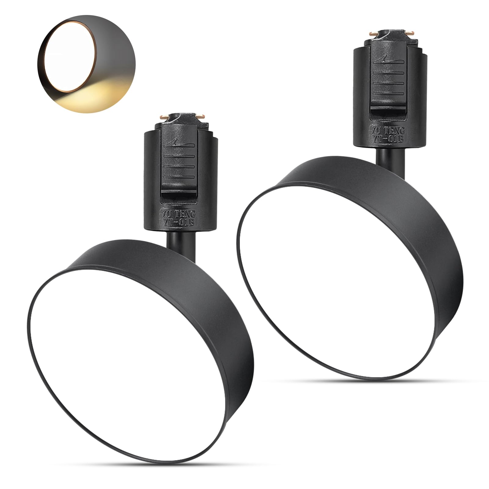 乐天商城 - ダクトレールライト フィルライト消費電力12W LED搭載 大光量1100lm アメリカ(BridgeLux)LEDチップ 演色性Ra96.5 器具一体型 電球不要 取付簡単(ブラック+電球色+2個入り)