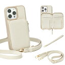 iPhone 15 pro 対応ケース6.1 ZVE iphone 15pro背面手帳型ケースストラップ付き ICカード入れ iphone15 proケースショルダー アイフォン15proケース財布付き 紐付き アイフォン15プロケースカード収納 カードi