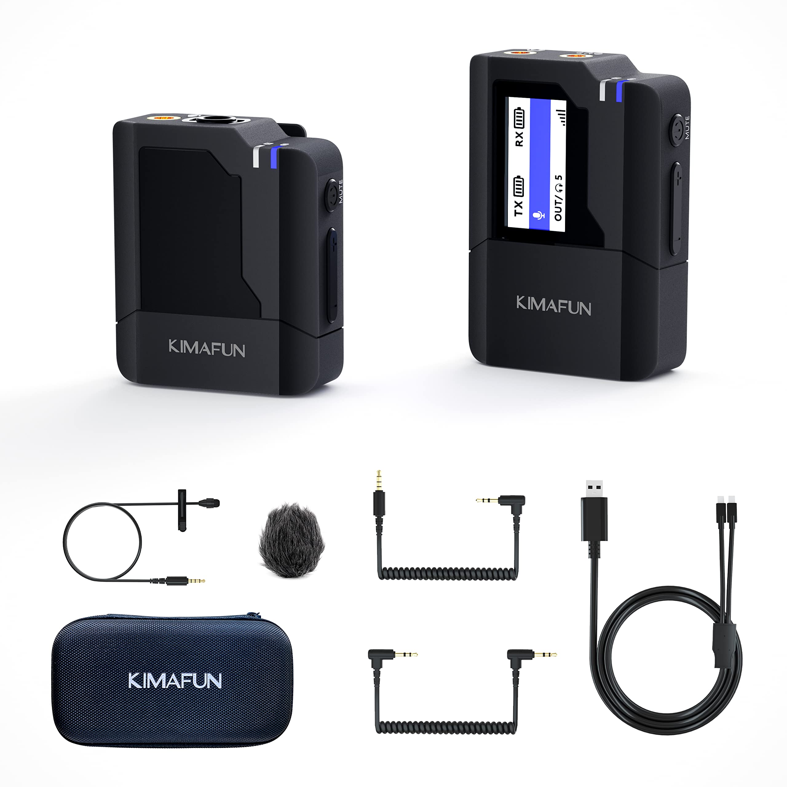 楽天湖南オンラインピンマイクワイヤレス KIMAFUN2.4Gワイヤレスマイク 無線ラべリアマイク 小型軽量外付けマイク 50M伝送距離 自動ペア 動画撮影集音、ライブストリーム、iPhone/Androidフォン、ソニー/キャノンカメラ、カムコーダーに対応
